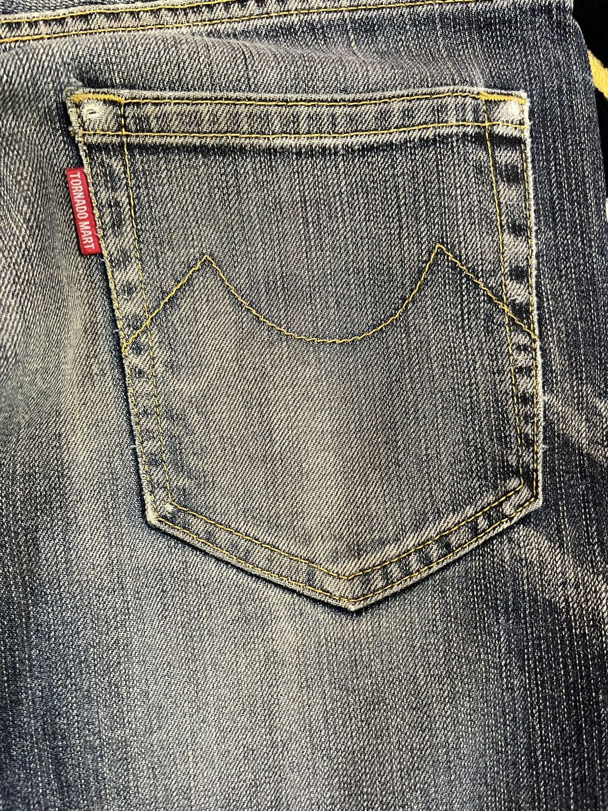 Tornado Mart Vintage Tornado Mart Aero Flare Faded Distressed Denim Size US 30 / EU 46 - 12 Thumbnail