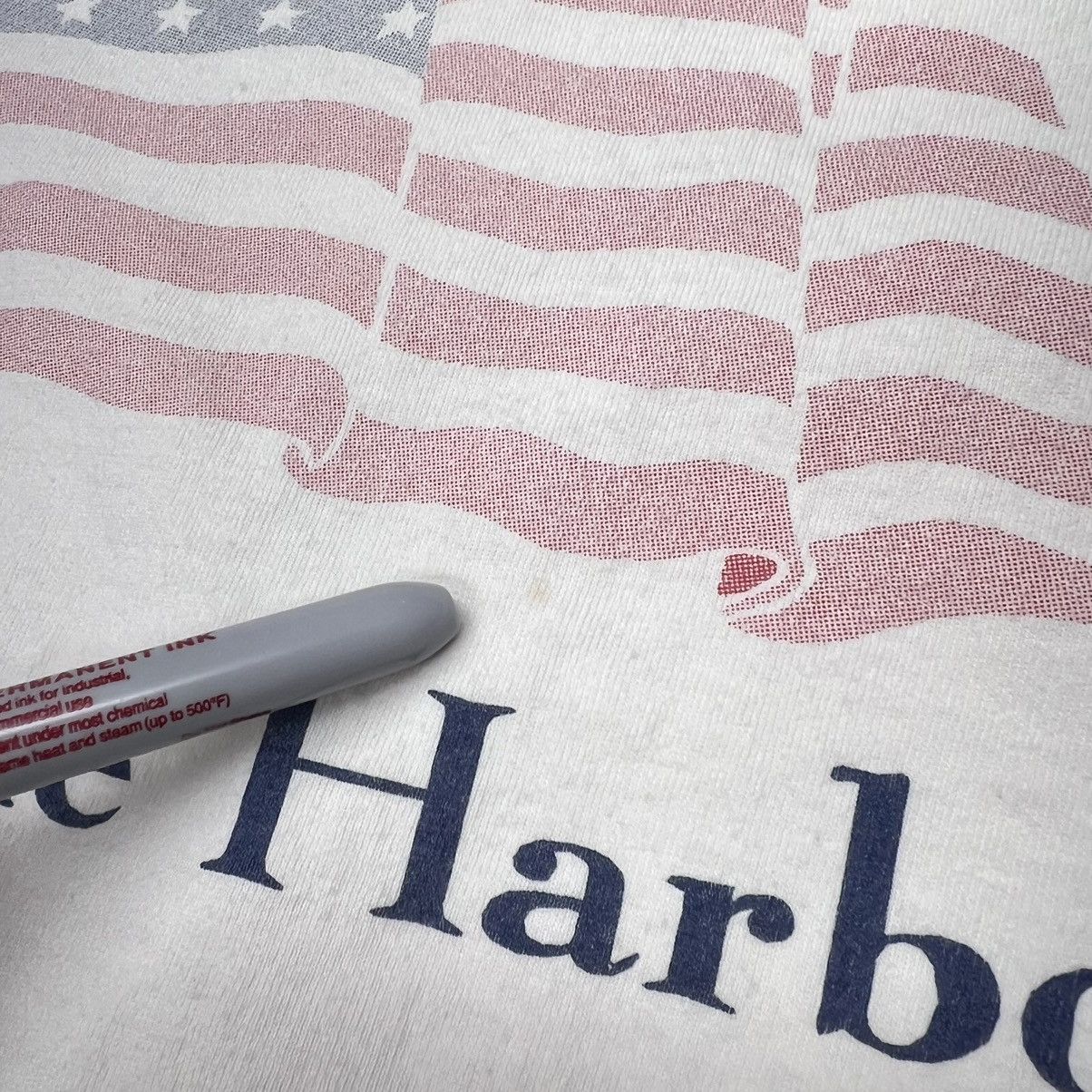 Delta × Vintage VTG Stone Harbor Tee Shirt White American Flag New Jersey Size US XL / EU 56 / 4 - 4 Thumbnail
