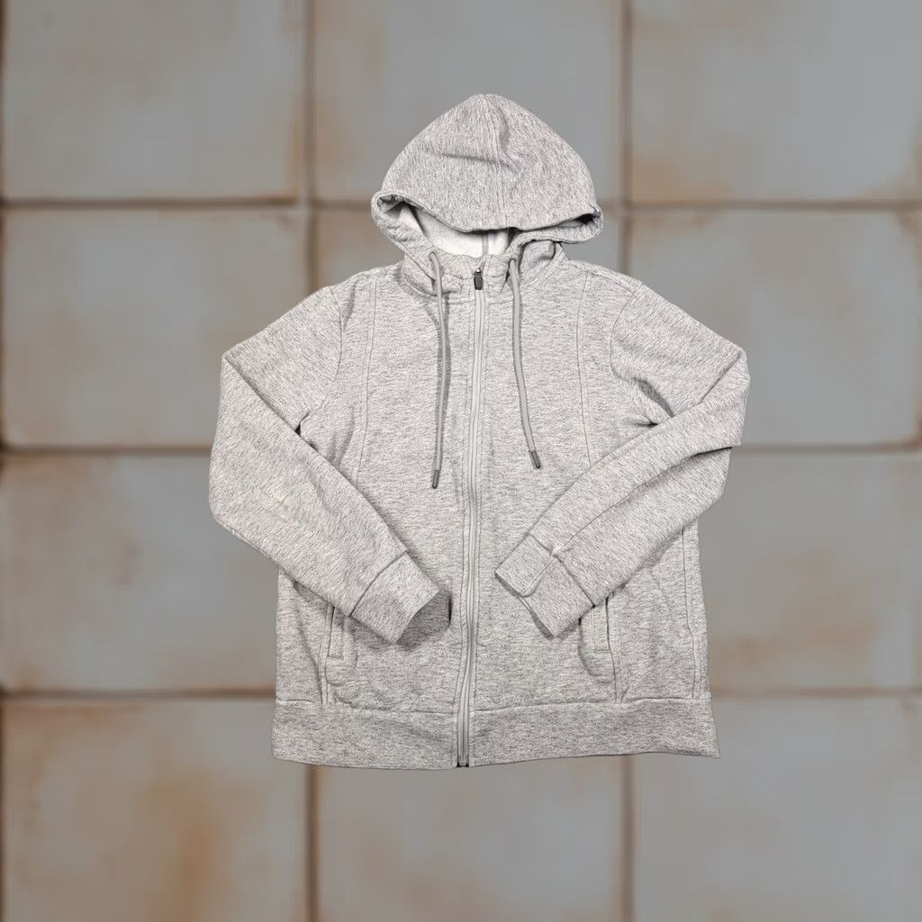 Vintage FIGS Hoodie Mens Medium Gray Sherpa Lined Full Zip Fleece Jacket Sweatshirt Size US M / EU 48-50 / 2 - 1 Thumbnail