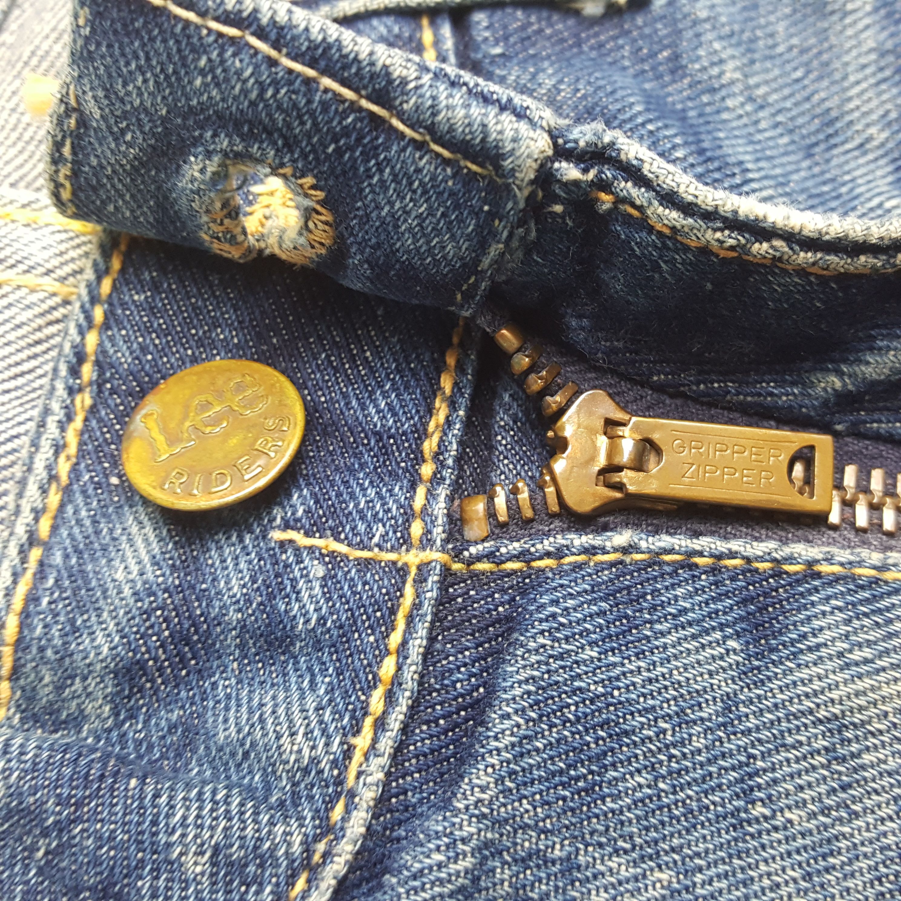 Lee Vintage 70's Lee Riders American Brand Distressed Jeans RR14 Size US 30 / EU 46 - 12 Thumbnail