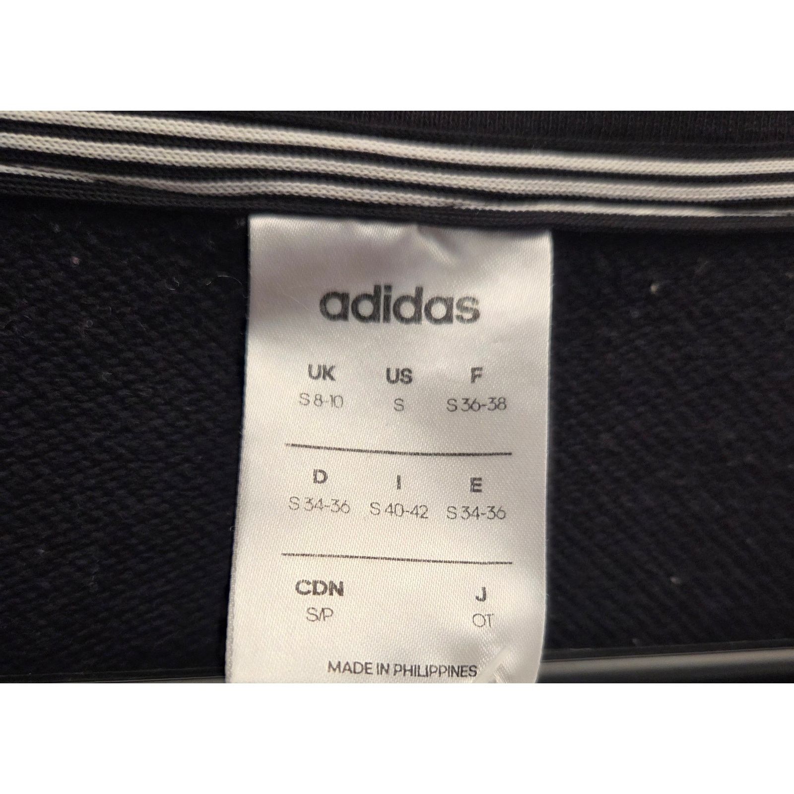 Adidas Adidas Black 3 Stripe Crew Neck Sweatshirt - Women's Small Size S / US 4 / IT 40 - 6 Thumbnail