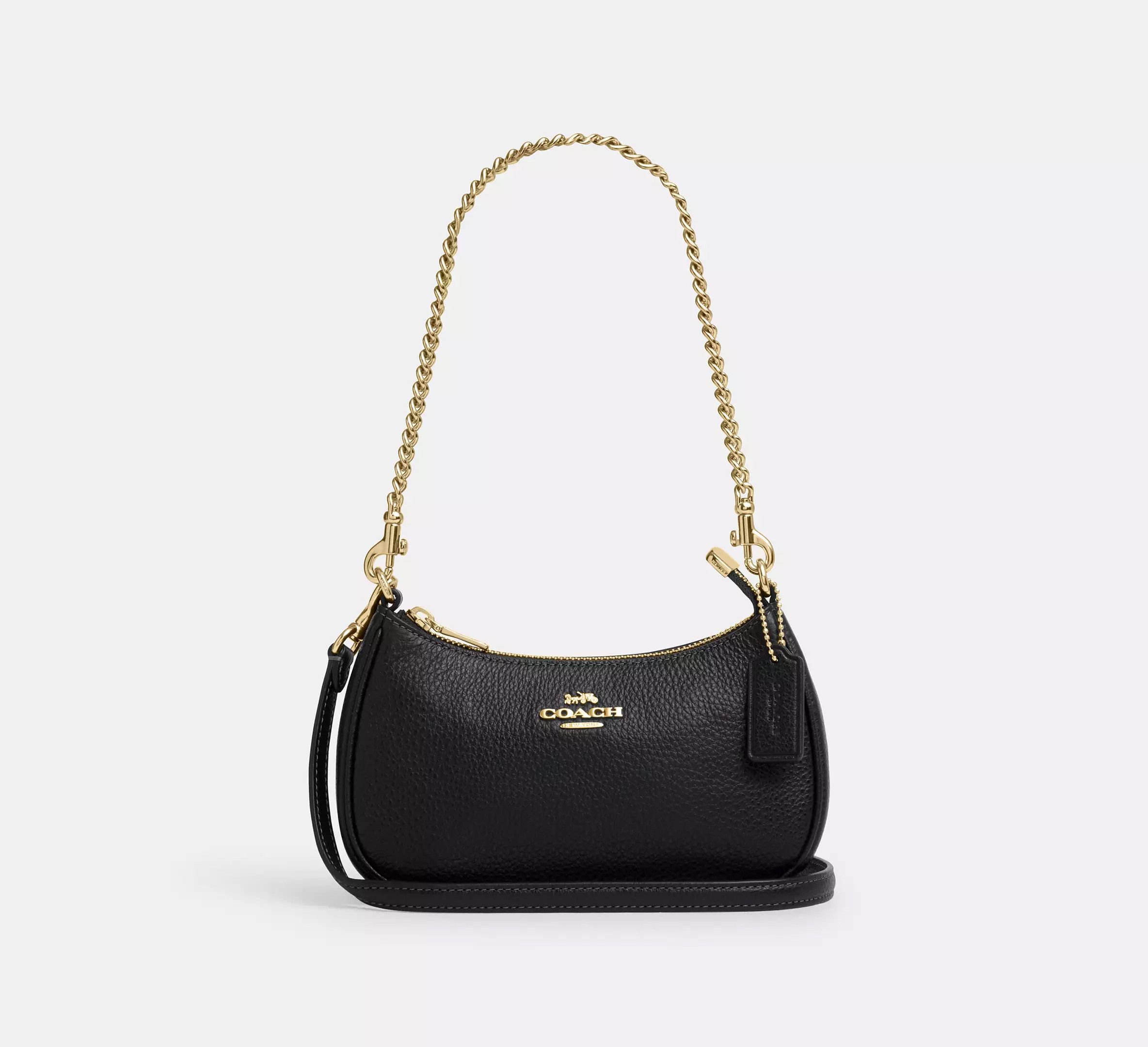 Coach Teri Mini Crossbody Bag pebbled leather/Gold/Black CW309 Size ONE SIZE - 6 Thumbnail