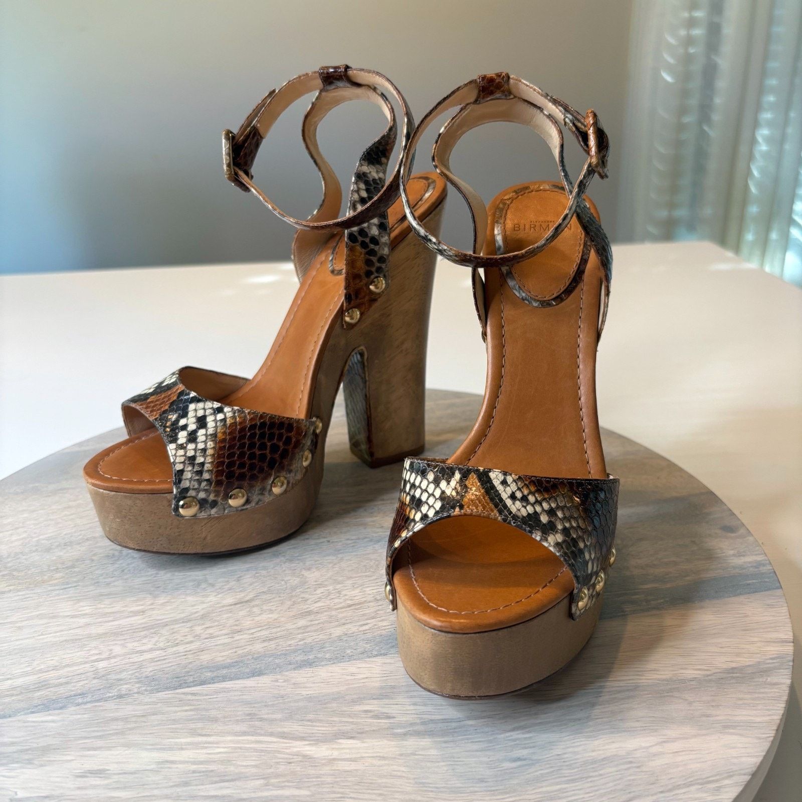 Alexandre Birman Alexandre Birman Exotic Print Open Toe Sandals US Size 9 Size US 9 / IT 39 - 1 Thumbnail