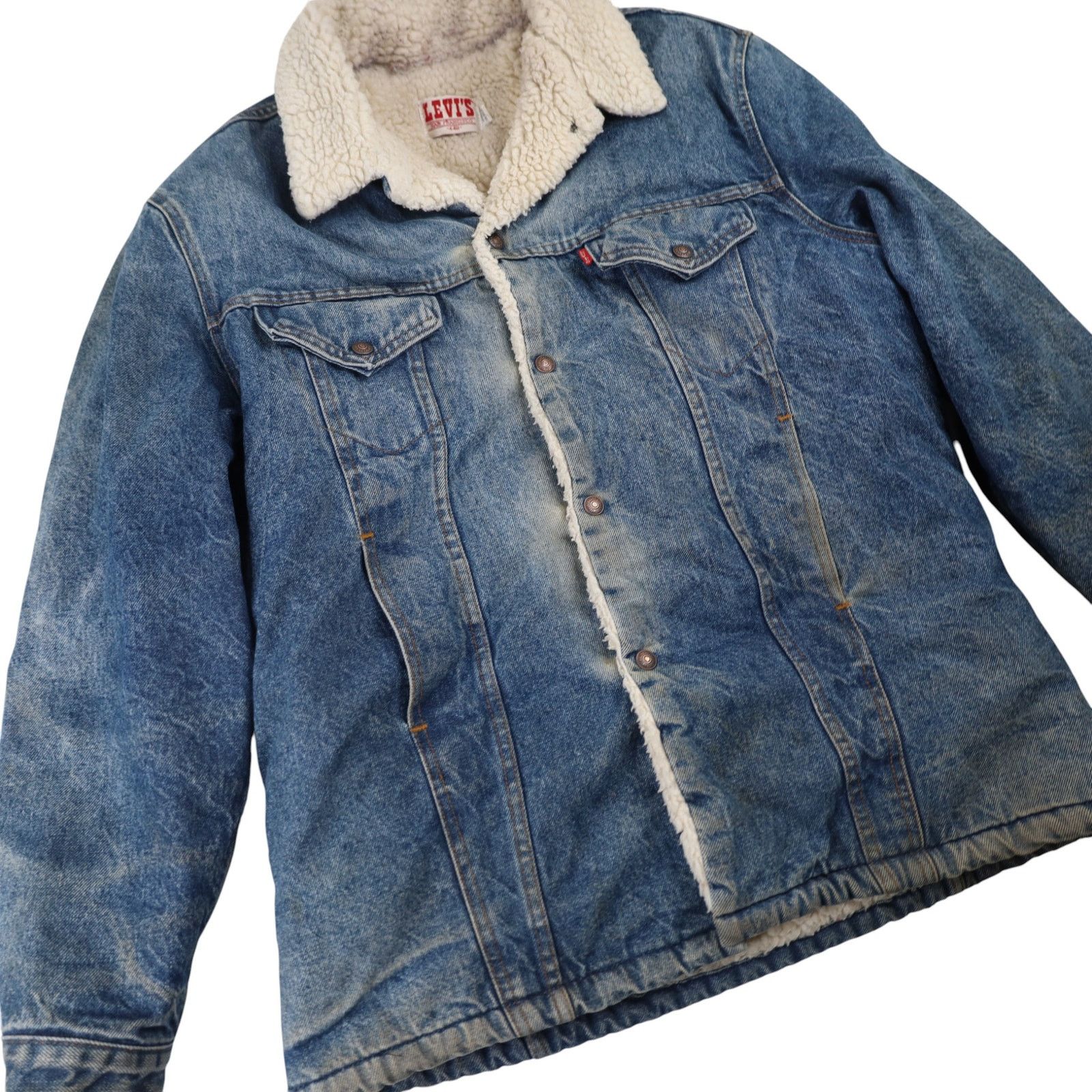 Levi's × Vintage Vintage Levis Denim Sherpa Jacket Size US L / EU 52-54 / 3 - 3 Thumbnail
