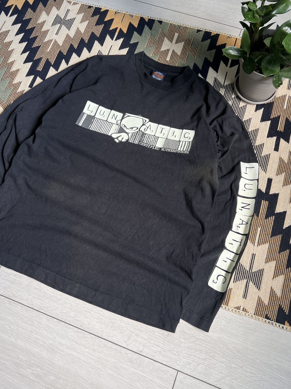 Vintage Lunatic Glow In The Dark VTG Million Dollar Skate Longsleeve Size US M / EU 48-50 / 2 - 5 Thumbnail