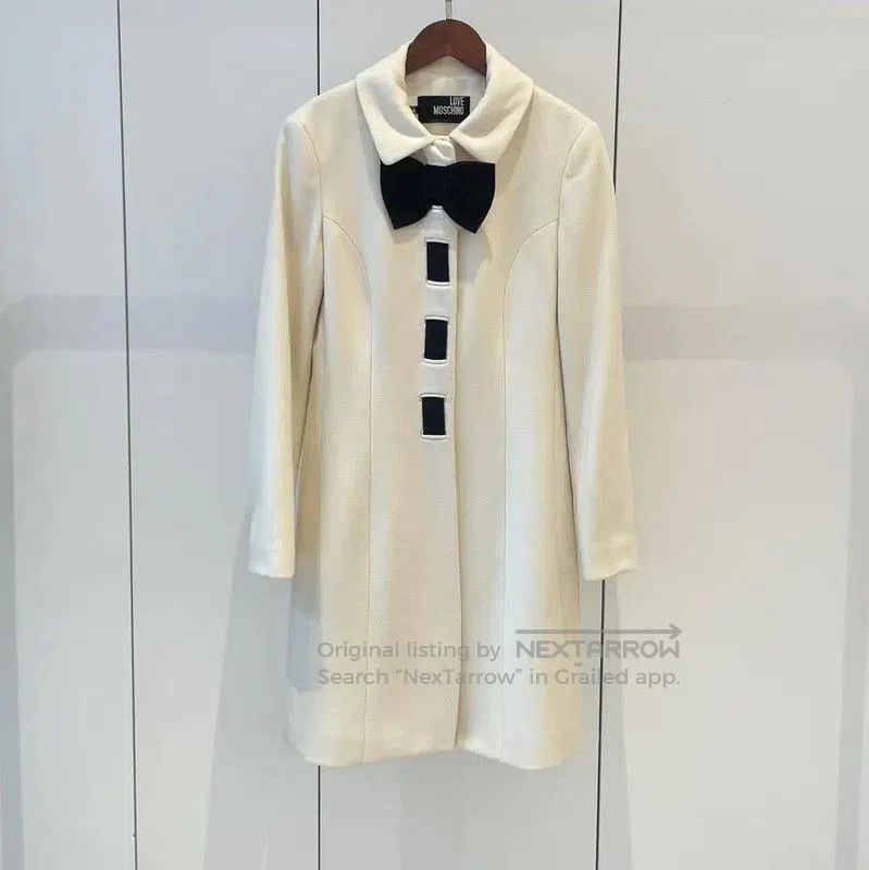 Moschino Moschino White Wool Lady's Winter Coat . Size L / US 10 / IT 46 - 1 Thumbnail