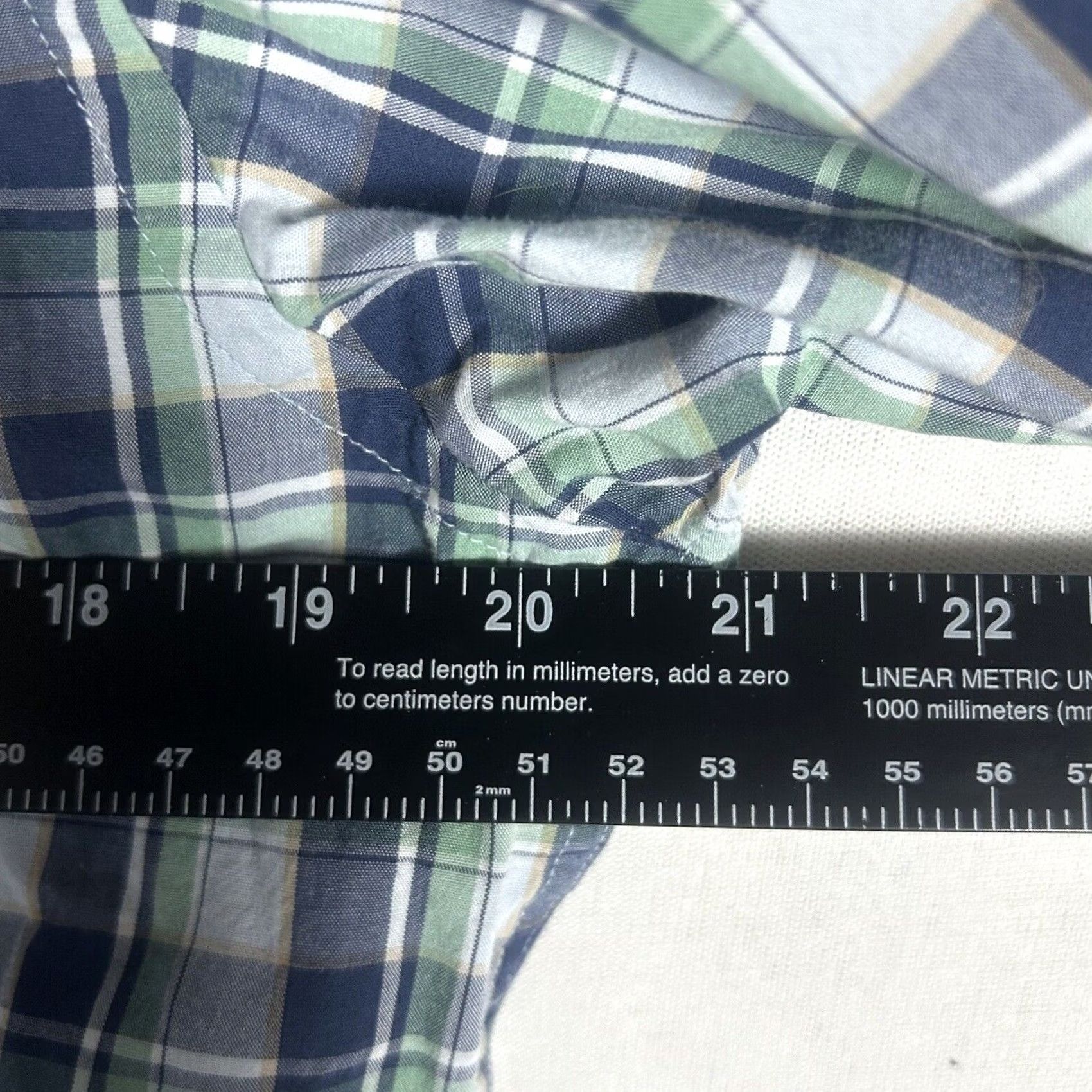 Banana Republic Banana Republic Shirt Mens S Small Button Up Plaid Green Blue Slim Fit Cotton 100% Button-Up Long Sleeve Pocket Casual Workwear Size US S / EU 44-46 / 1 - 5 Thumbnail
