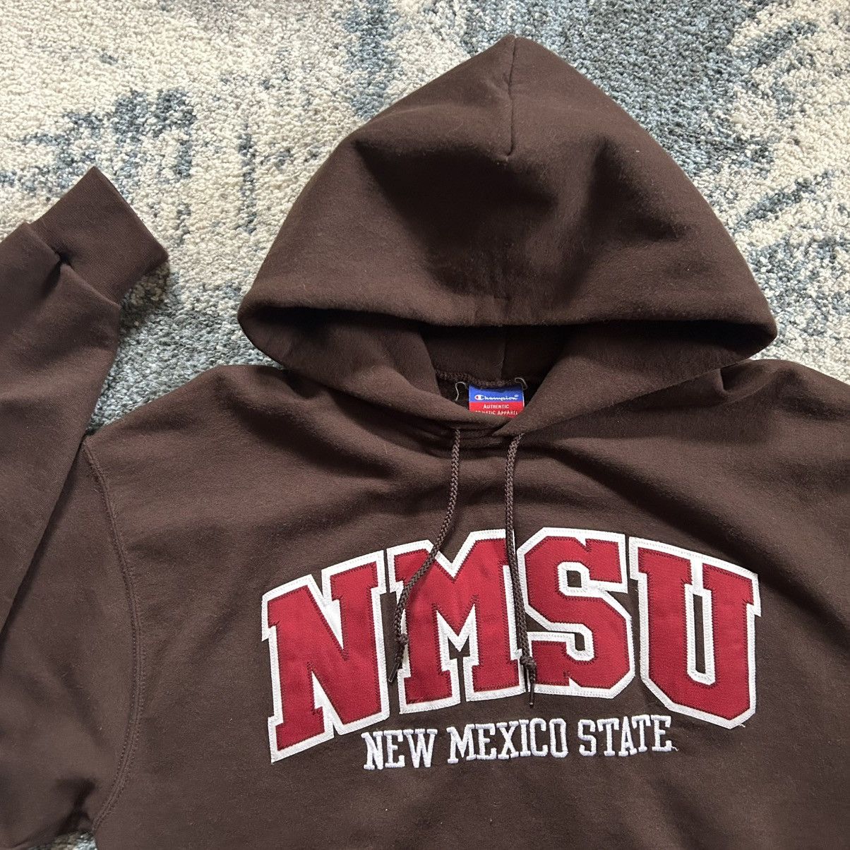 Champion NMSU BROWN BURGUNDY CREAM TACKLE TWiLL REVERSE WEAVE HOODiE Size US L / EU 52-54 / 3 - 13 Thumbnail