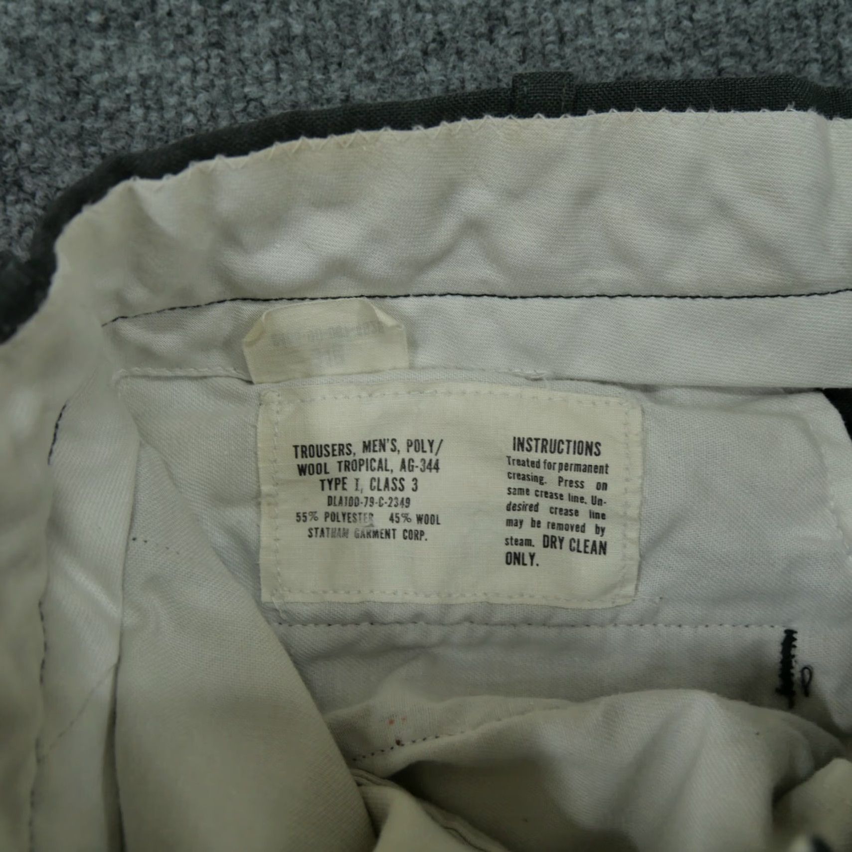 Vintage VINTAGE Ag 344 Pants Mens 31 28x31 Green Wool Blend Slacks Statham Garment 70s Size US 28 / EU 44 - 3 Thumbnail