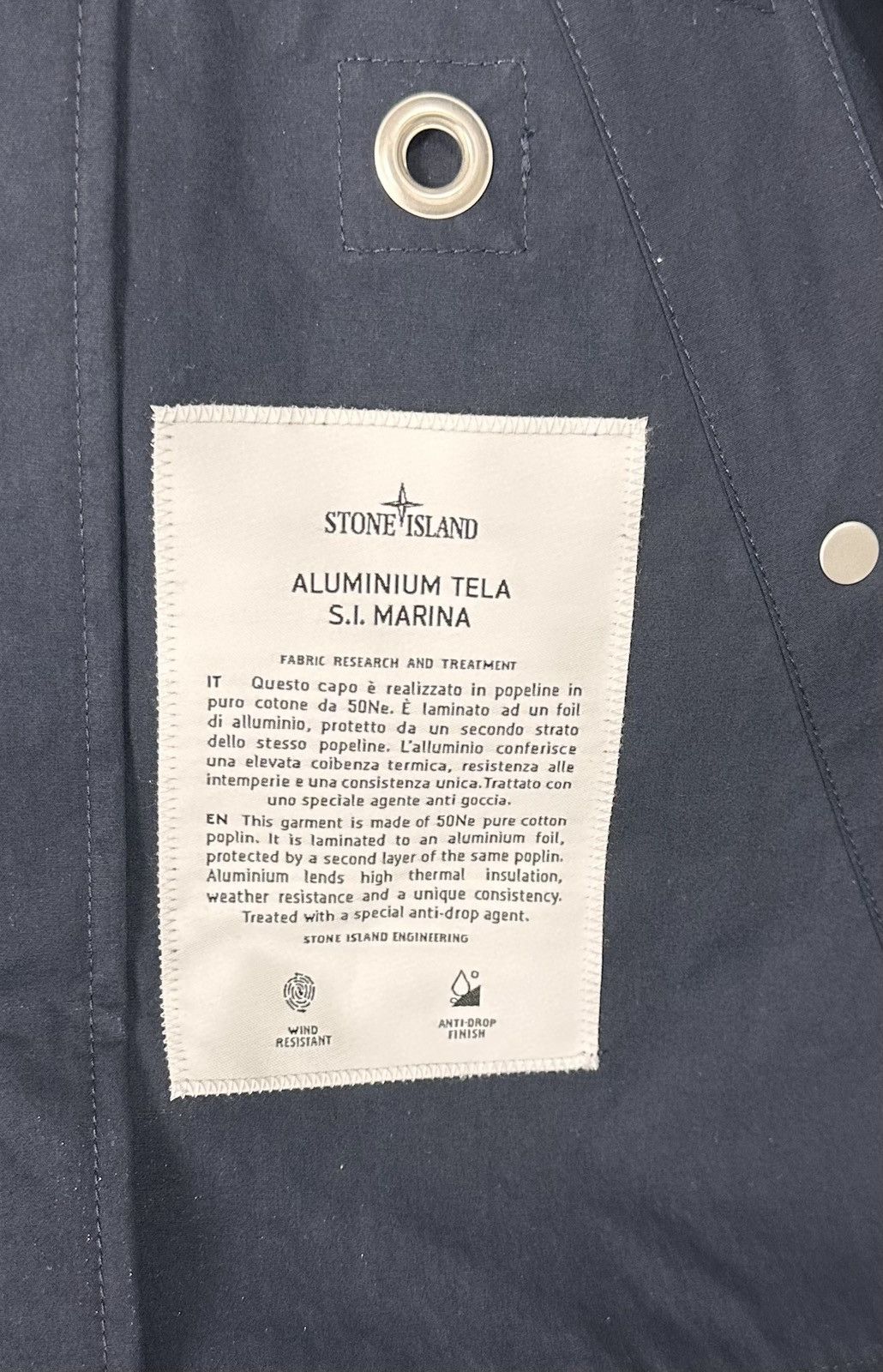 Stone Island Stone Island Aluminum Tela Marina Short Parka Size US M / EU 48-50 / 2 - 6 Thumbnail