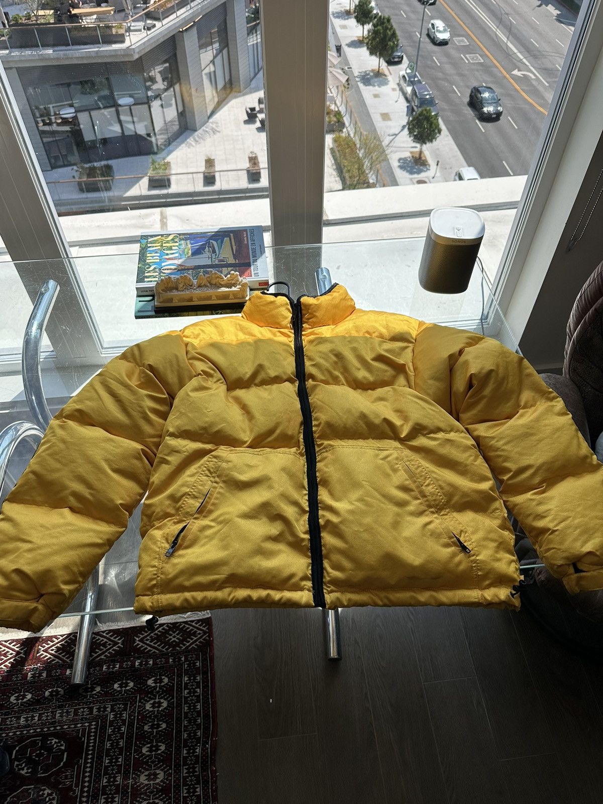Supreme Yellow Puffer Reflective Supreme Reversible Puffer Jacket
