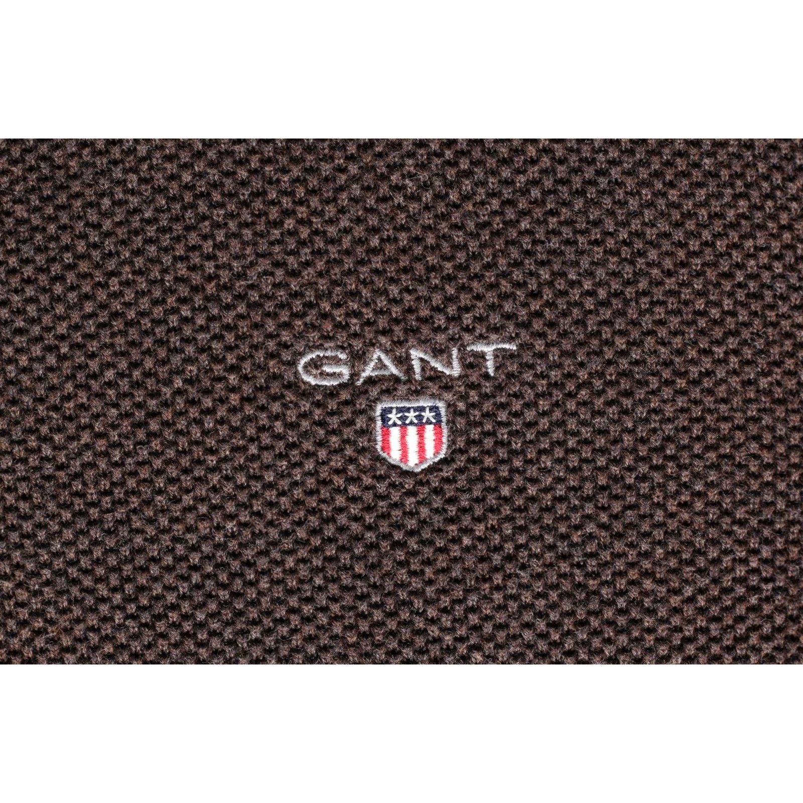 Gant GANT Crew Neck Cotton Jumper Sweater Men L VR3813 Brown Classic Knit Pullover Shirts Mens Size US L / EU 52-54 / 3 - 4 Thumbnail