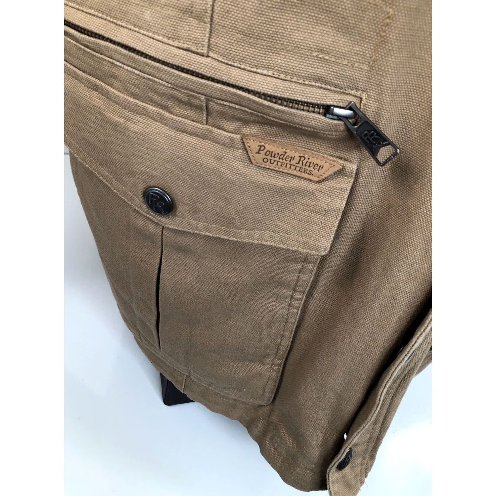 Vintage Powder River Billings Canvas Jacket - XXL Western Chore Coat Mens Tan/Brown Exc. Jacket Size US XXL / EU 58 / 5 - 4 Thumbnail