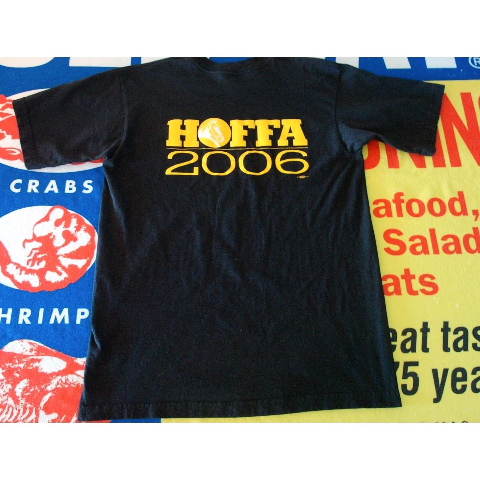 Vintage VINTAGE Bayside T-Shirt Men's Large Black USA 2006 James P. Hoffa Teamsters Graphic Print Front Back-Patriotic Mens Clothing Size US L / EU 52-54 / 3 - 2 Thumbnail