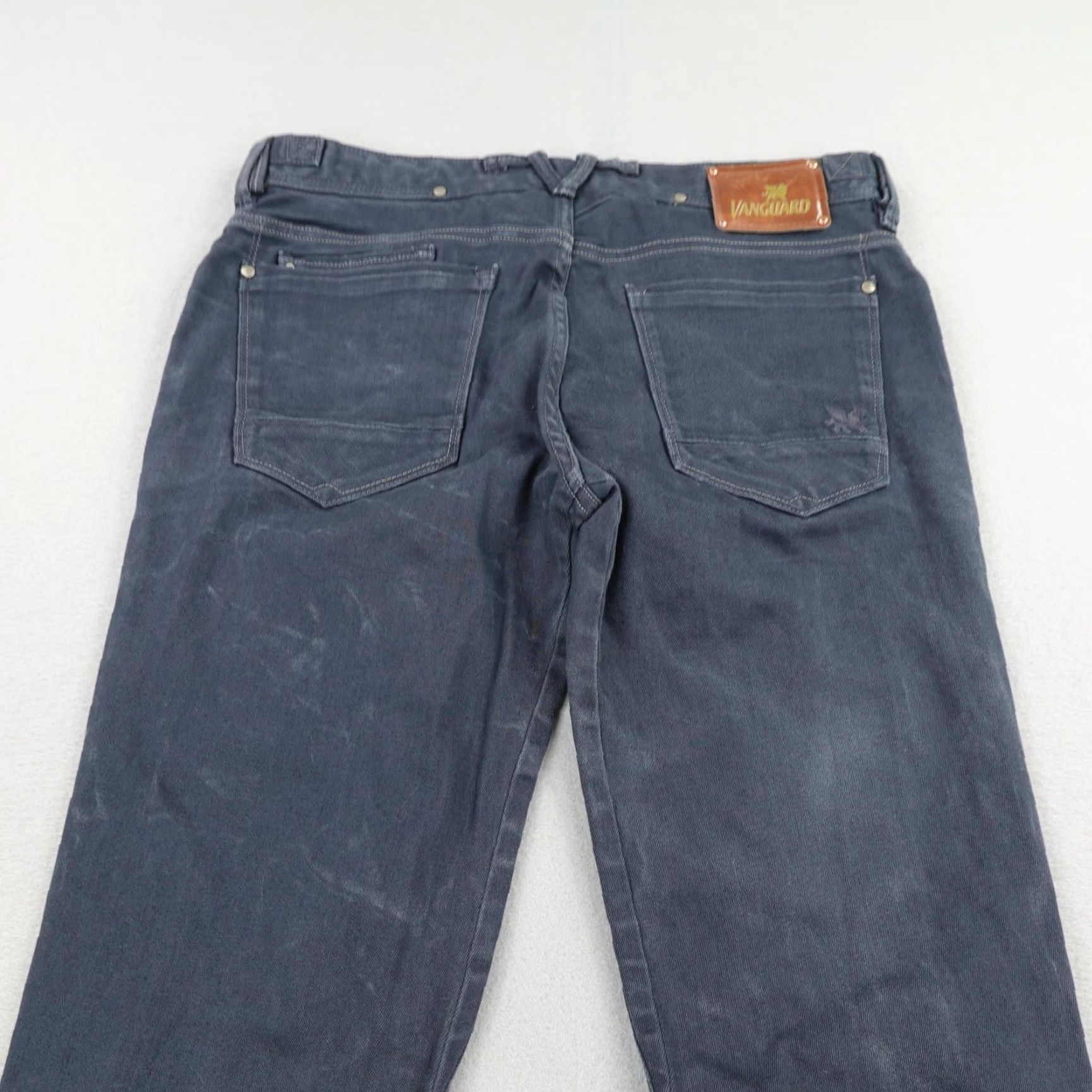 Vintage Vanguard Pants Mens 34x34 Blue Slim Fit Straight 06 Distressed 5 Pocket Chino Size US 34 / EU 50 - 6 Thumbnail