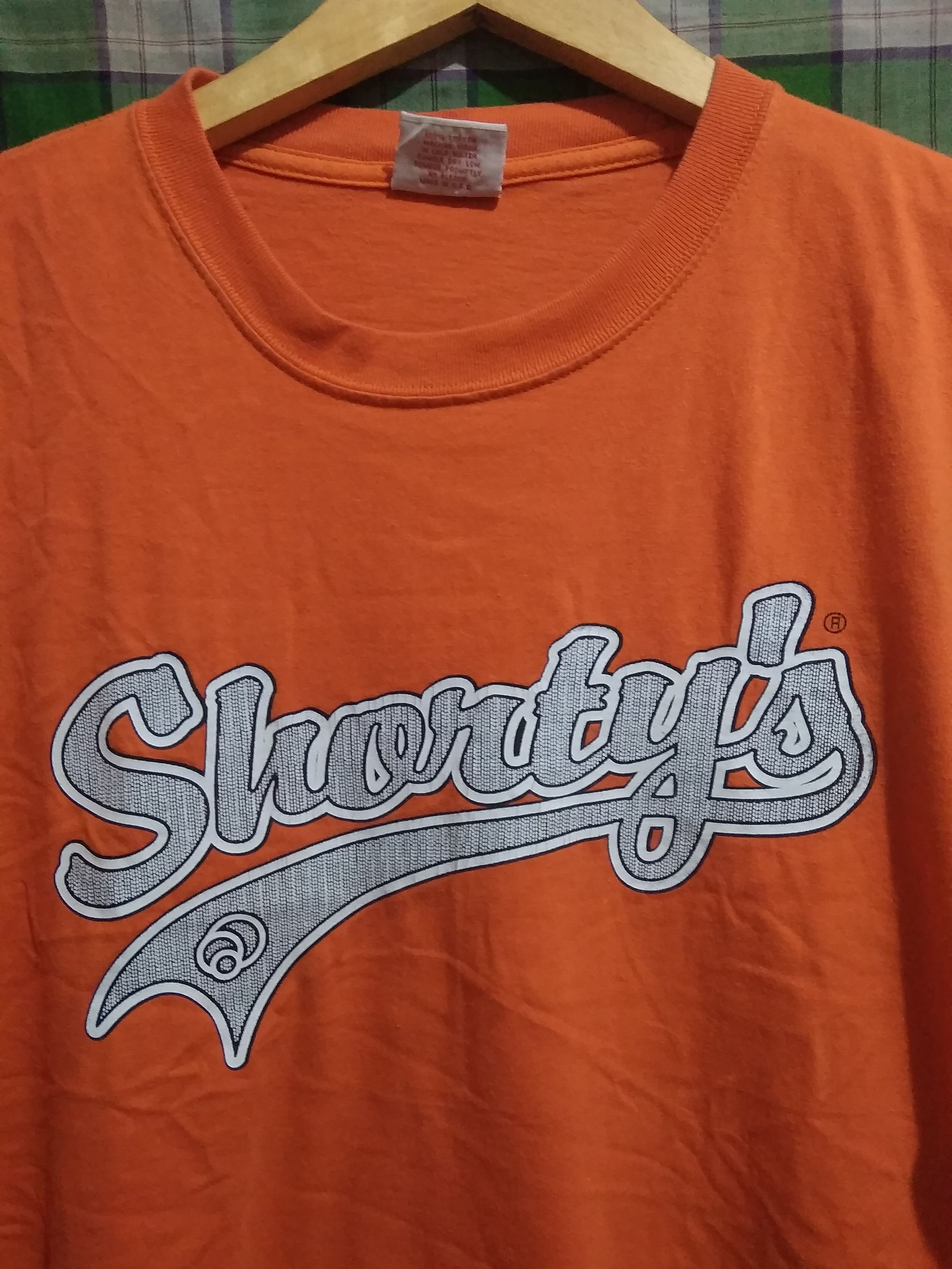 Vintage vintage Shorty's Skateboard orange t shirt FUCT Size US L / EU 52-54 / 3 - 4 Thumbnail