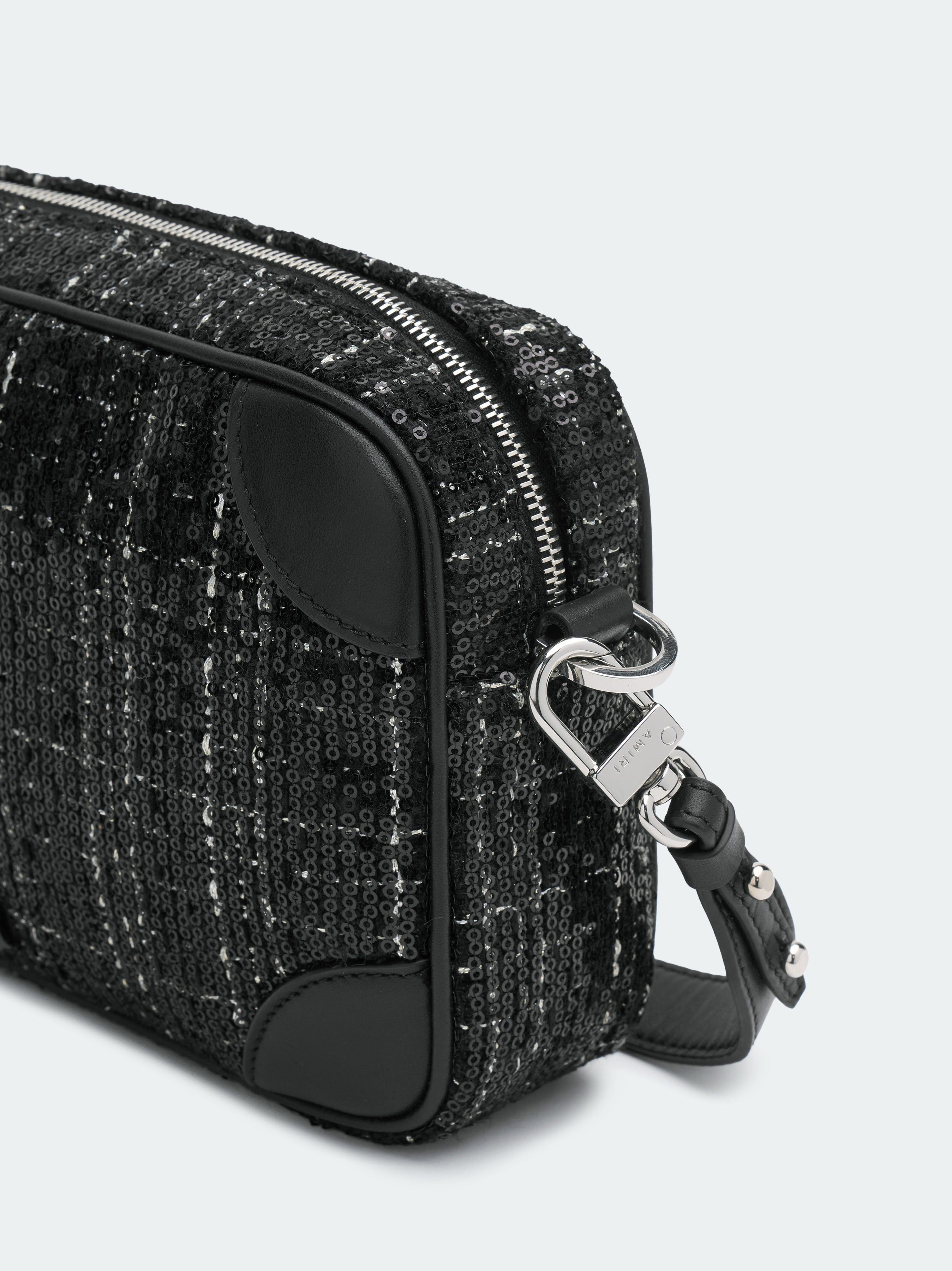 Amiri o1s1wg110525 Size: OS / Sequin Boucle Camera Case in Black Size ONE SIZE - 4 Thumbnail