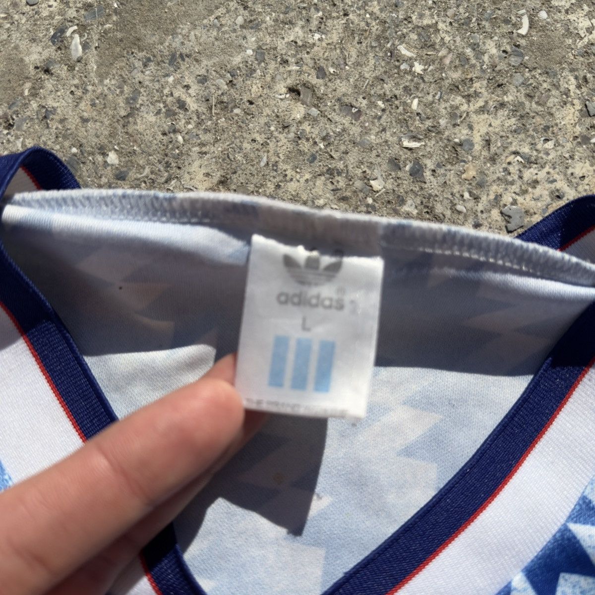 Adidas FC MANCHESTER UNITED 1990-92 AWAY SHIRT ADIDAS JERSEY SOCCER Size US L / EU 52-54 / 3 - 6 Thumbnail