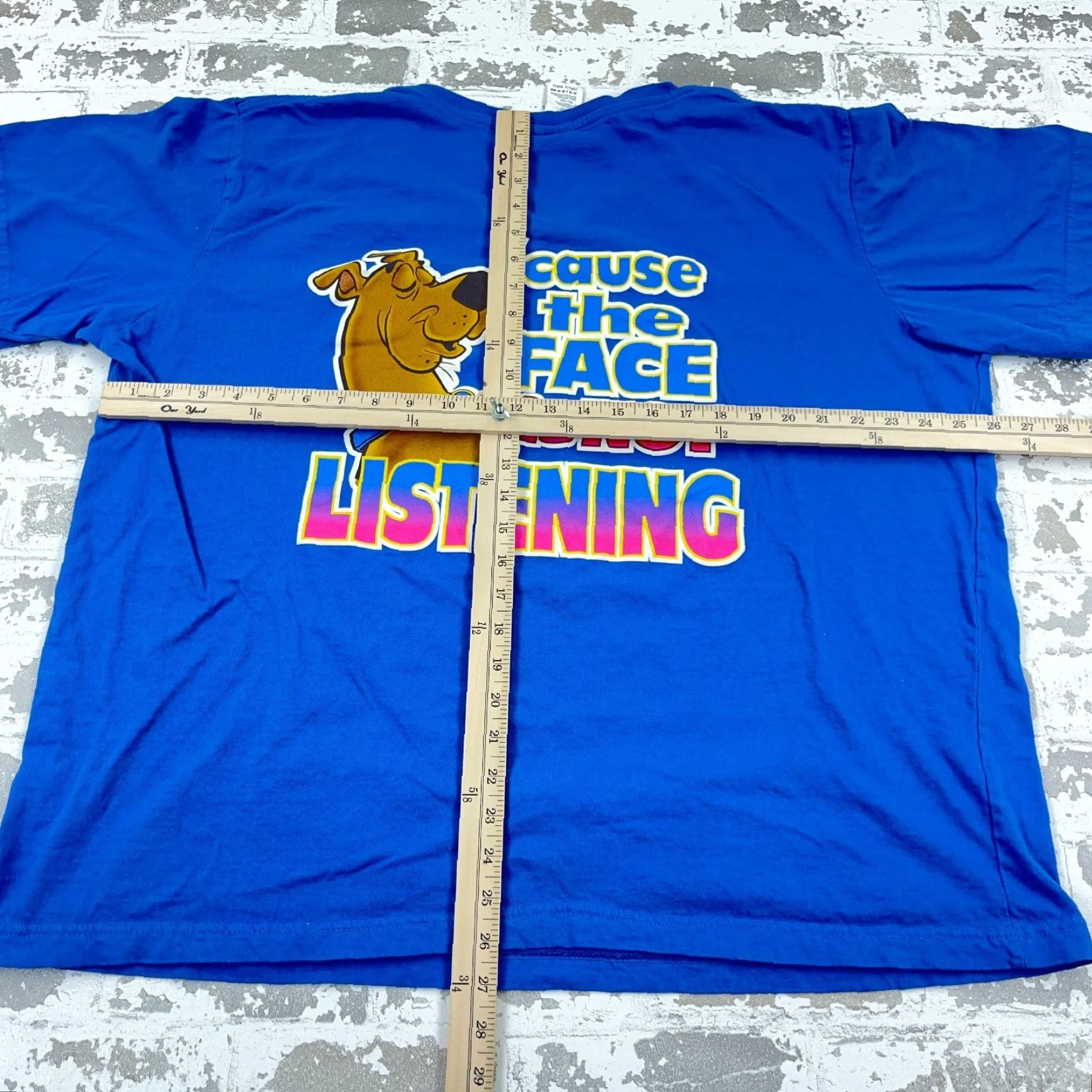 Doublet VINTAGE Scooby Doo Shirt Women 24W Blue 90s Y2K Double-Sided Ladies Top NS Size 4XL / US 24-26 - 4 Thumbnail