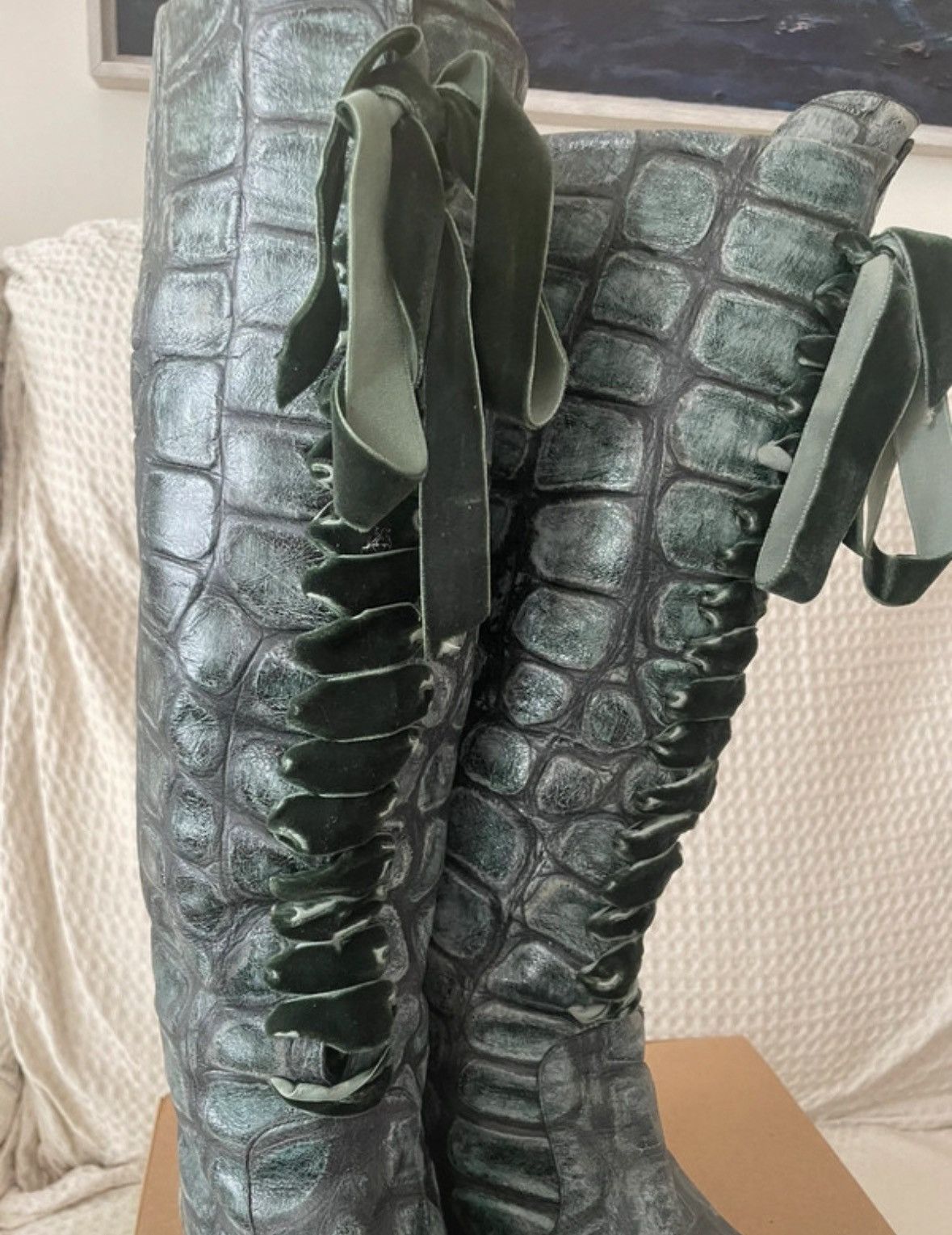 Other Avant-Garde Muxart dark blue boots 37 Size US 6 / IT 36 - 5 Thumbnail