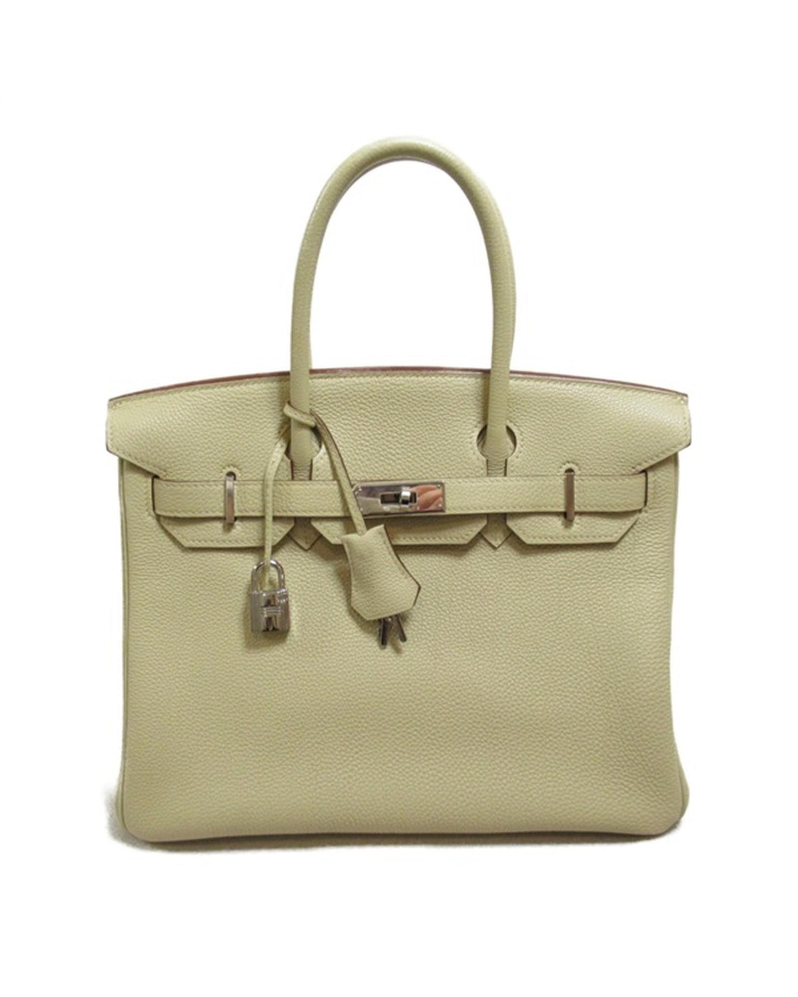 image of Hermes White Togo Leather Birkin Bag (30Cm), Women's