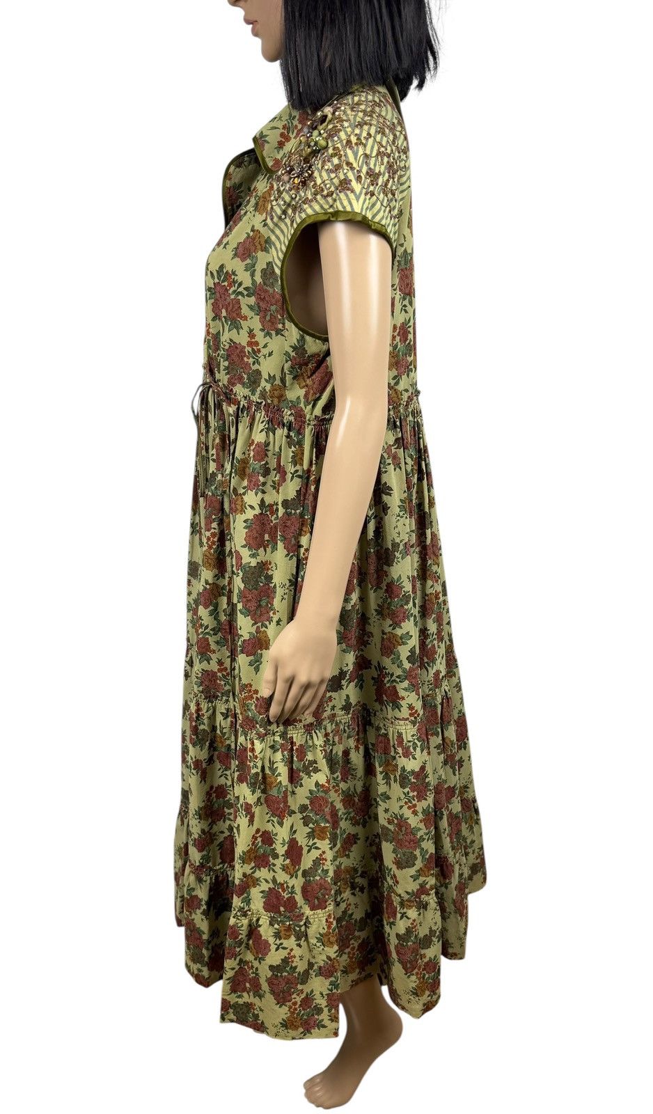 Other Sabyasachi Silk Cotton Maxi Dress Hand Printed Hand Stitched Size L / US 10 / IT 46 - 9 Thumbnail