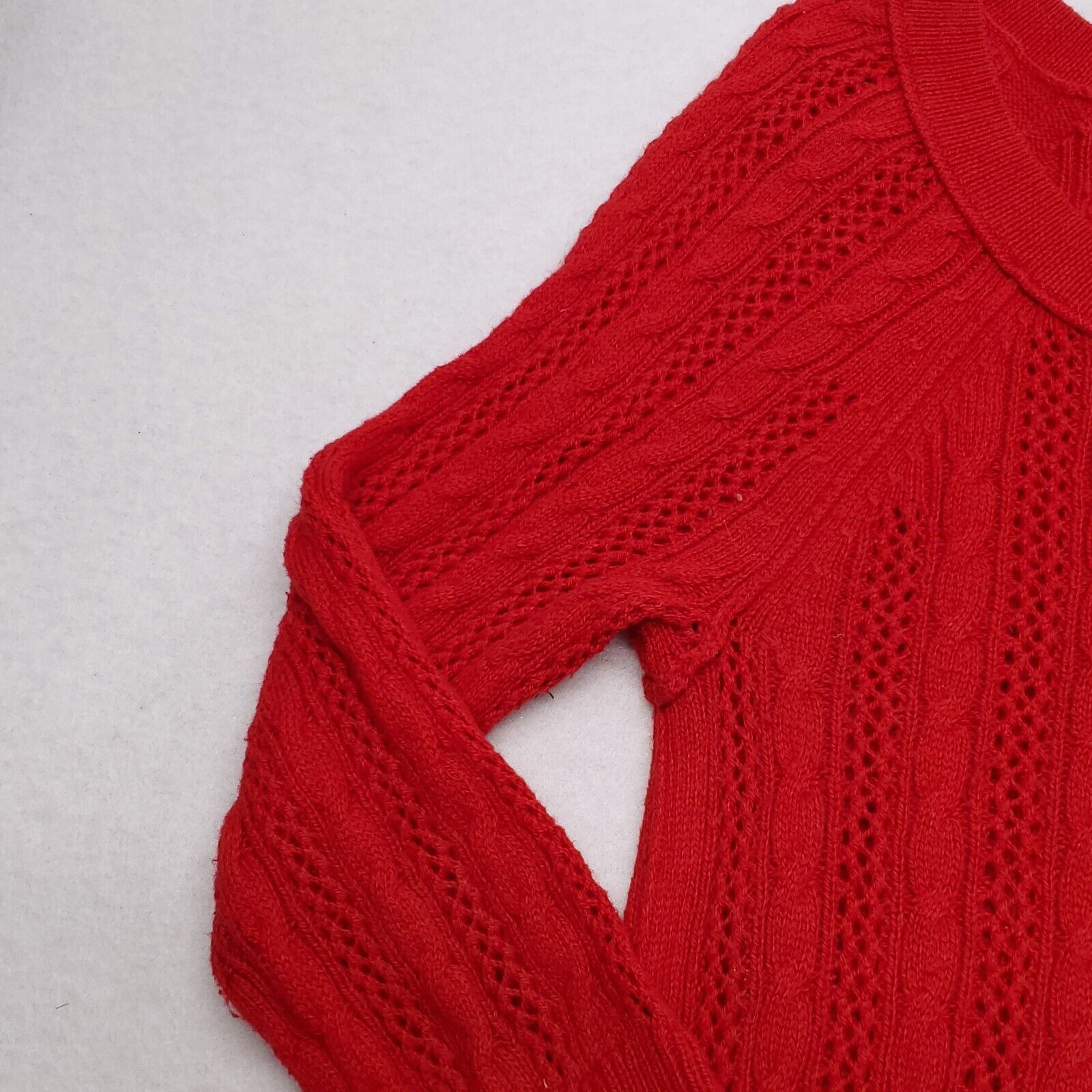 American Eagle Outfitters American Eagle Pullover Cotton Sweater Womens Size S Red Size S / US 4 / IT 40 - 4 Thumbnail