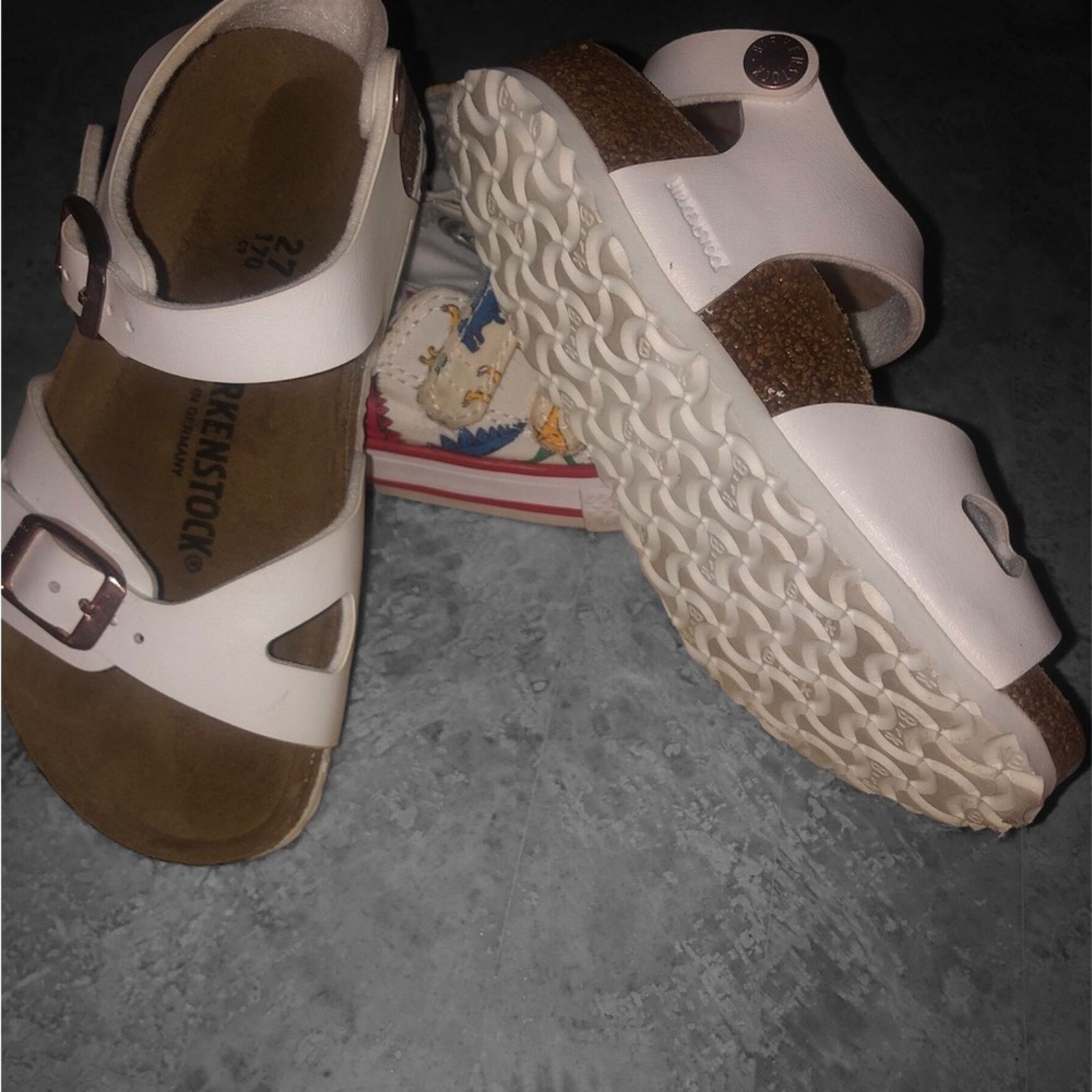 Birkenstock Girls Birkenstock white size 27 (US 10.5) Size US 10.5 / IT 40.5 - 4 Thumbnail