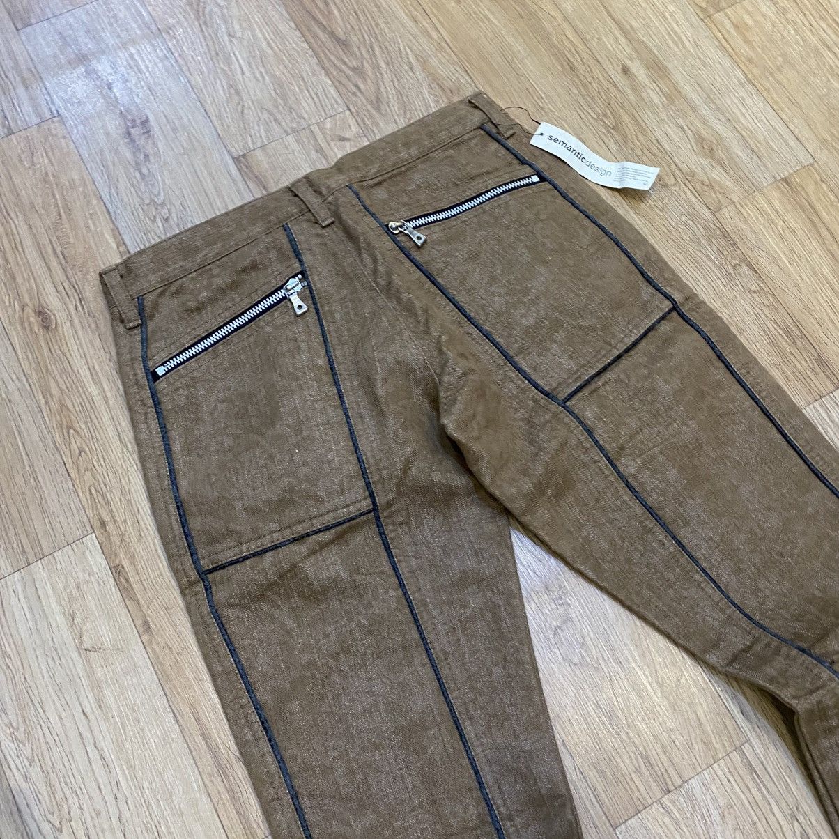 Tornado Mart 2000s NWT Semantic Design Flare Back Zip Pocket Denim Pants Size US 28 / EU 44 - 9 Thumbnail