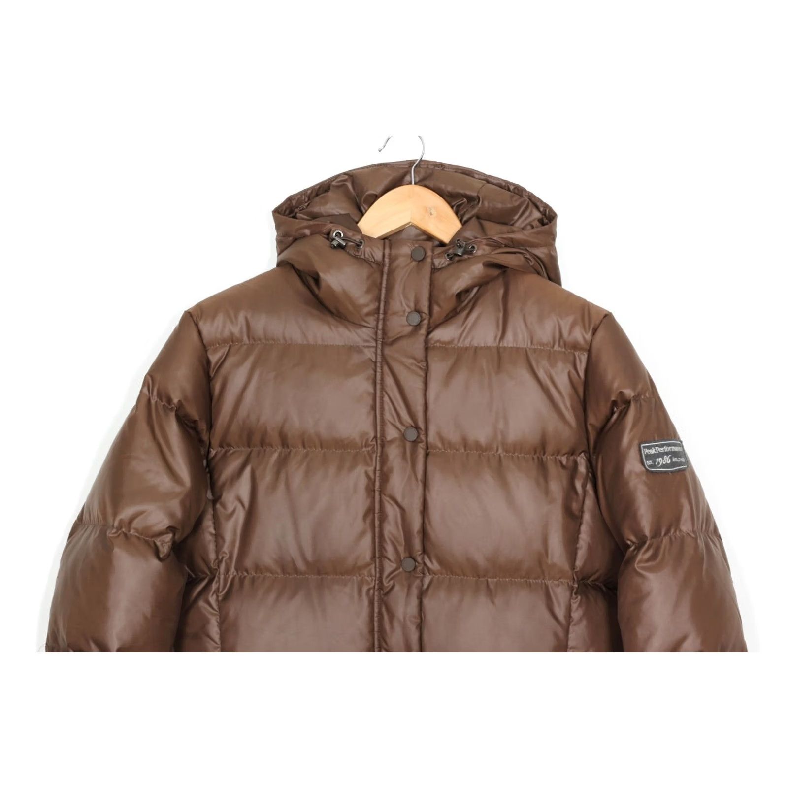 Peak Performance PEAK PERFORMANCE TERRI Hooded Down Puffer Jacket Women Size XL Brown Size XL / US 12-14 / IT 48-50 - 4 Thumbnail