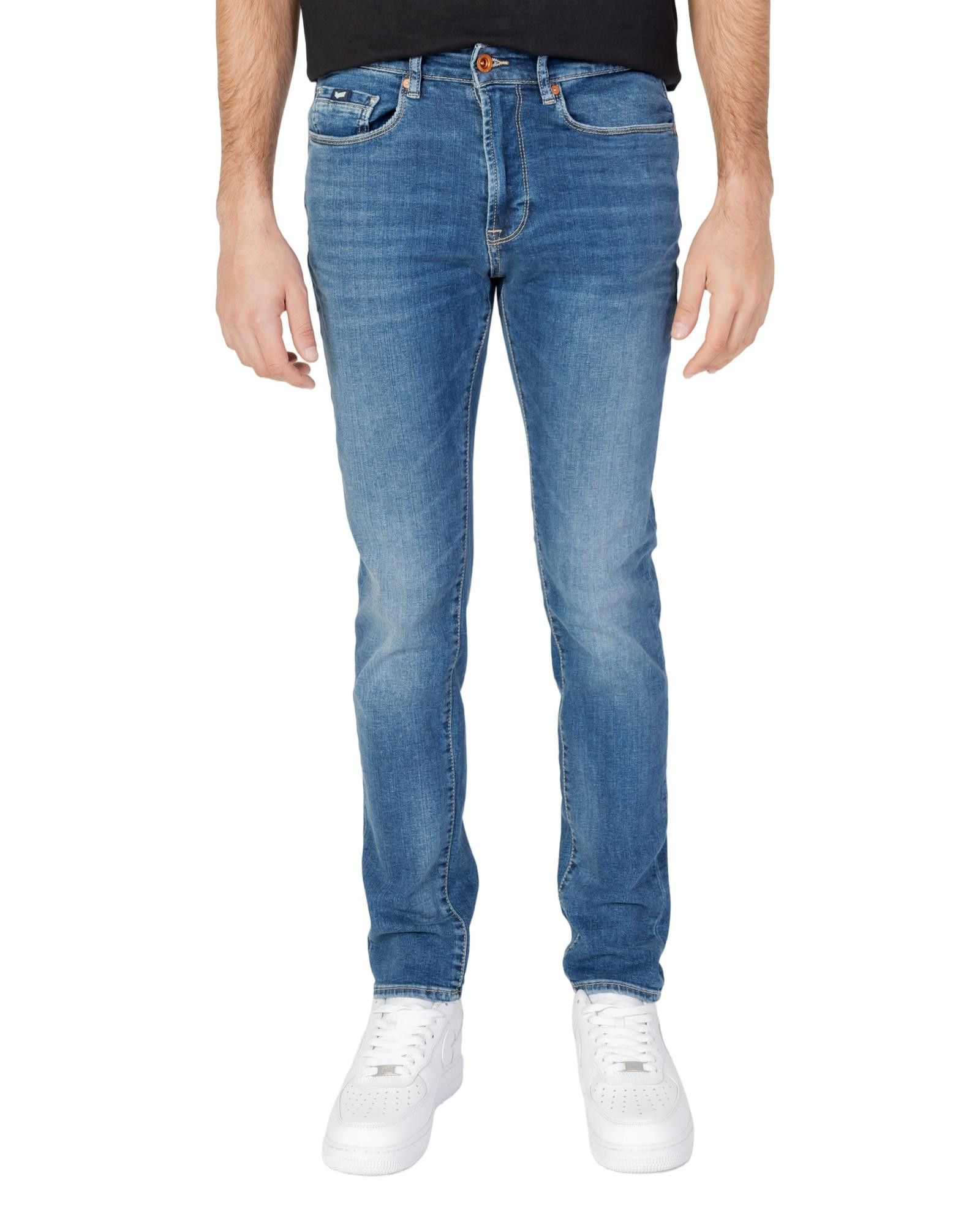 image of Gas Worn Out Effect Jeans With Pockets in Blue, Men's (Size 31)