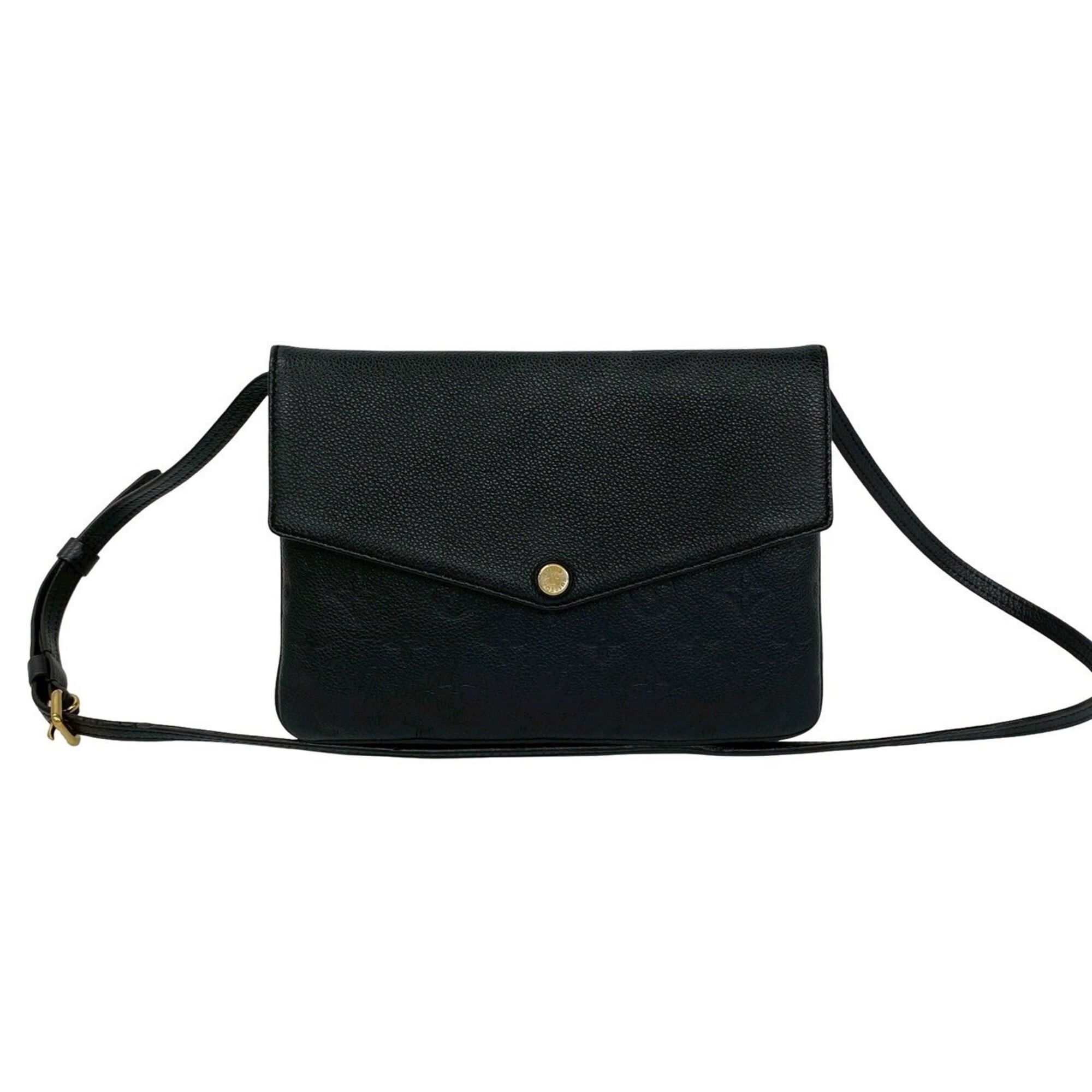 Louis Vuitton Louis Vuitton Twice Monogram Empreinte Leather Genuine Shoulder Bag Pochette Noir 514-7 Size ONE SIZE - 1 Thumbnail
