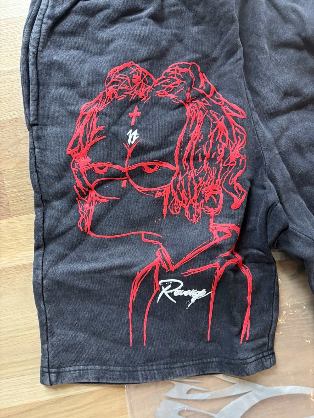 Revenge × Trippie Redd Revenge Trippie Redd Bart Black Shorts Size Medium Size US 32 / EU 48 - 4 Thumbnail
