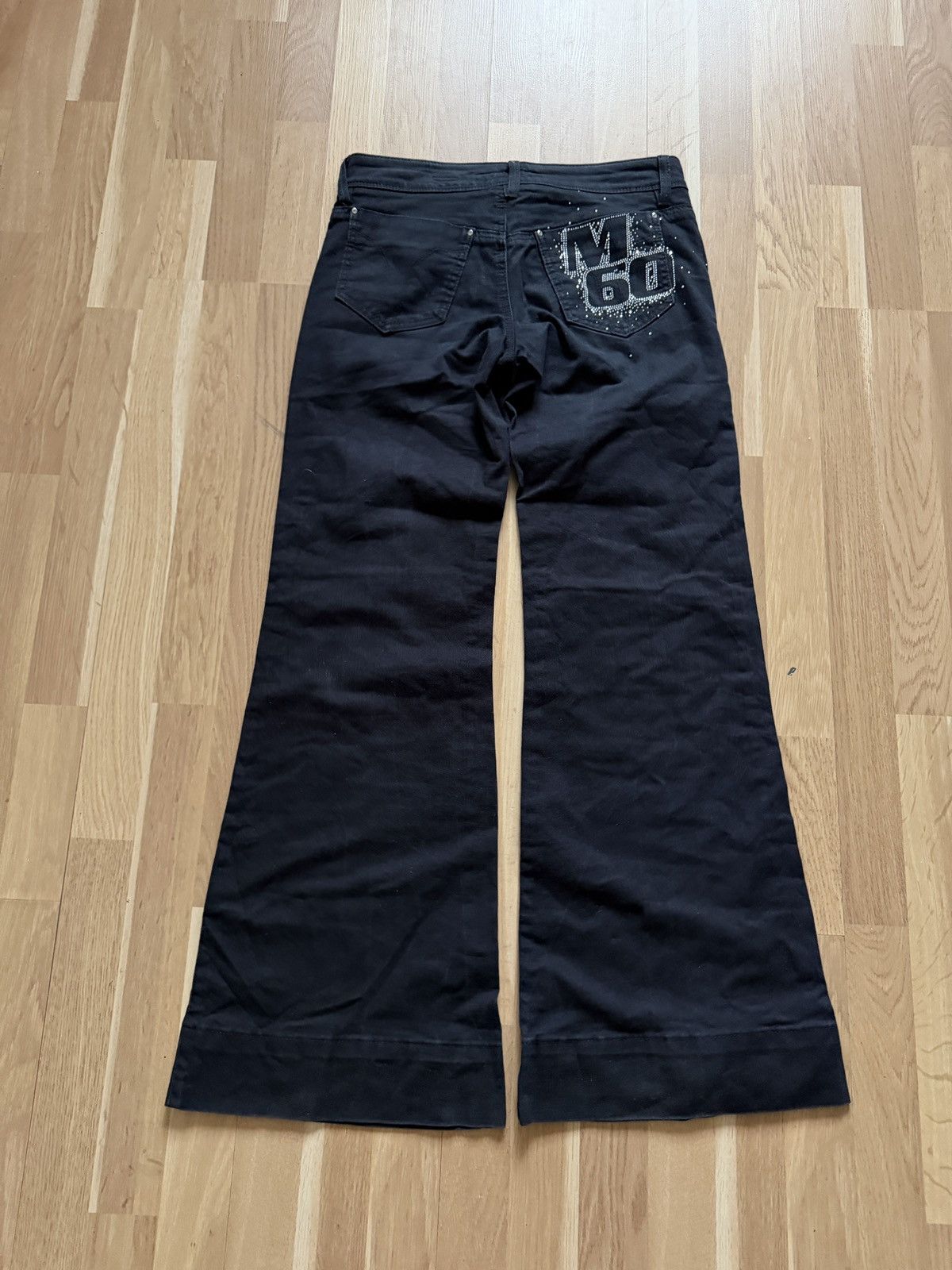 Miss Sixty Miss sixty flared boot cut jeans avant garde gothic 2000s Size 29" - 2 Thumbnail