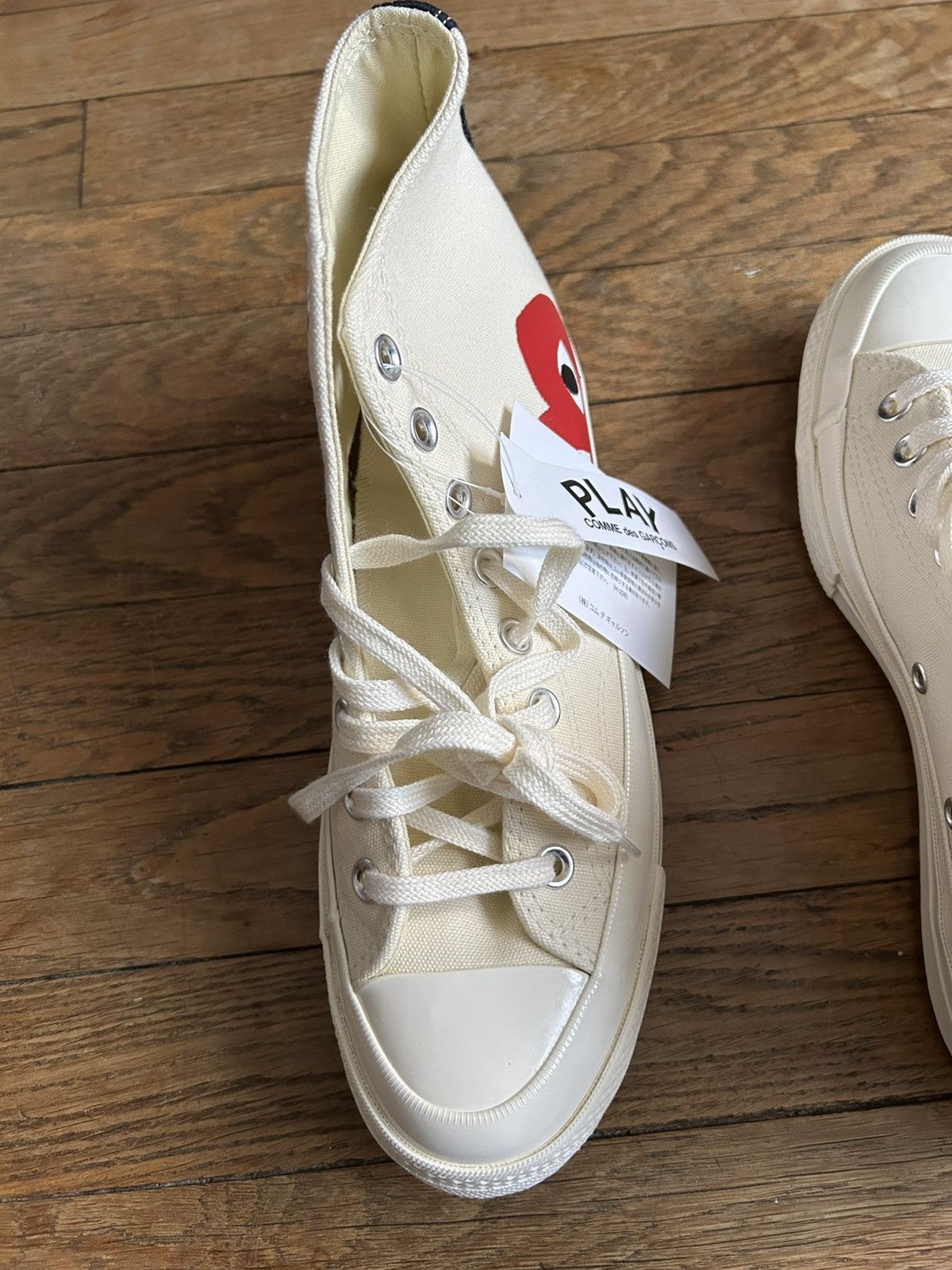 Comme des Garcons PLAY × Converse Sneakers montantes Converse x Comme des Garçons PLAY Blanc Size US 7 / EU 40 - 9 Thumbnail