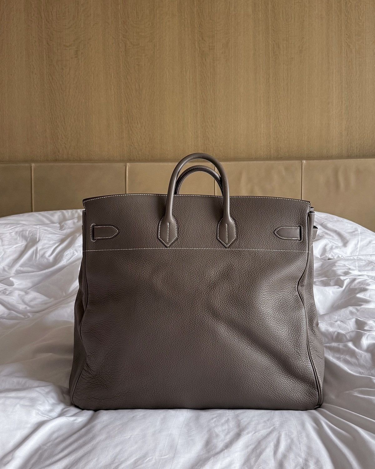 Hermes Hermes HAC 50 Etoupe Togo Leather Palladium HW Size ONE SIZE - 4 Thumbnail