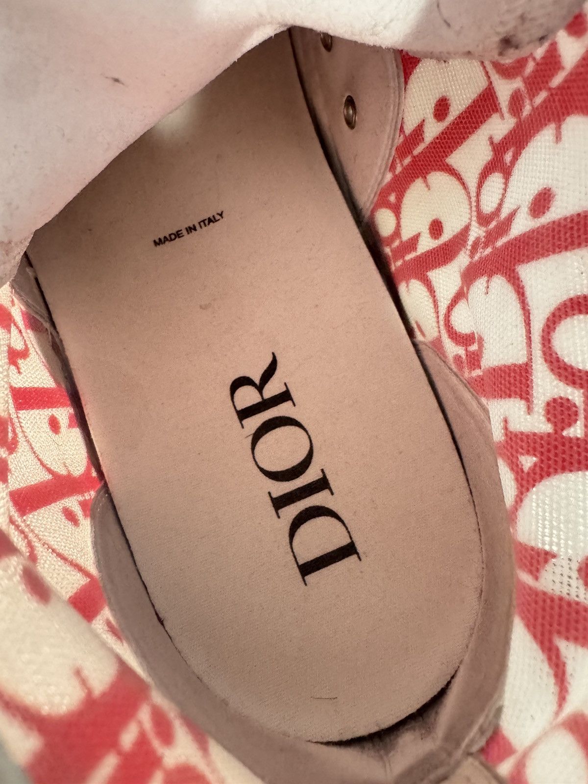 Dior Dior B23 Pink Oblique High-Top Sneakers Sz 11 Size US 11 / EU 44 - 7 Thumbnail
