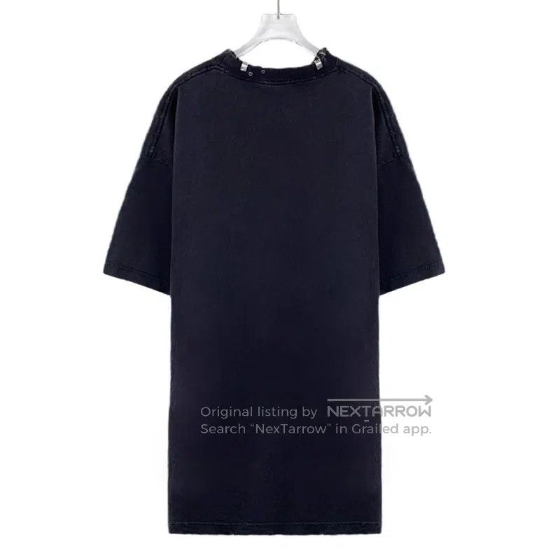 Balenciaga Balenciaga Black distressed hole ring扣design cotton crew n Size US L / EU 52-54 / 3 - 2 Thumbnail
