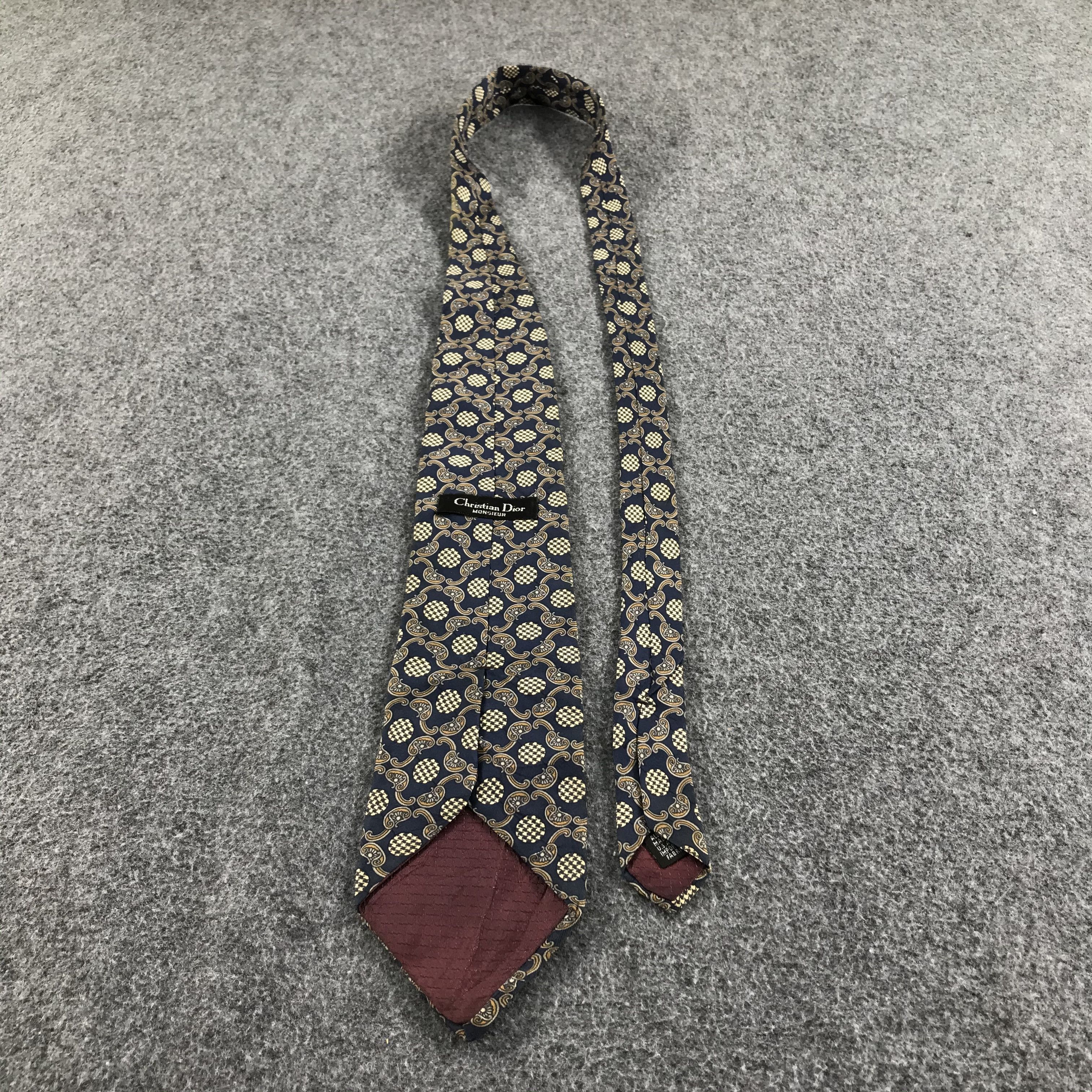 Vintage Vintage ChrIStian diOR Monsieur Silk Neck Ties T18 Size ONE SIZE - 5 Thumbnail