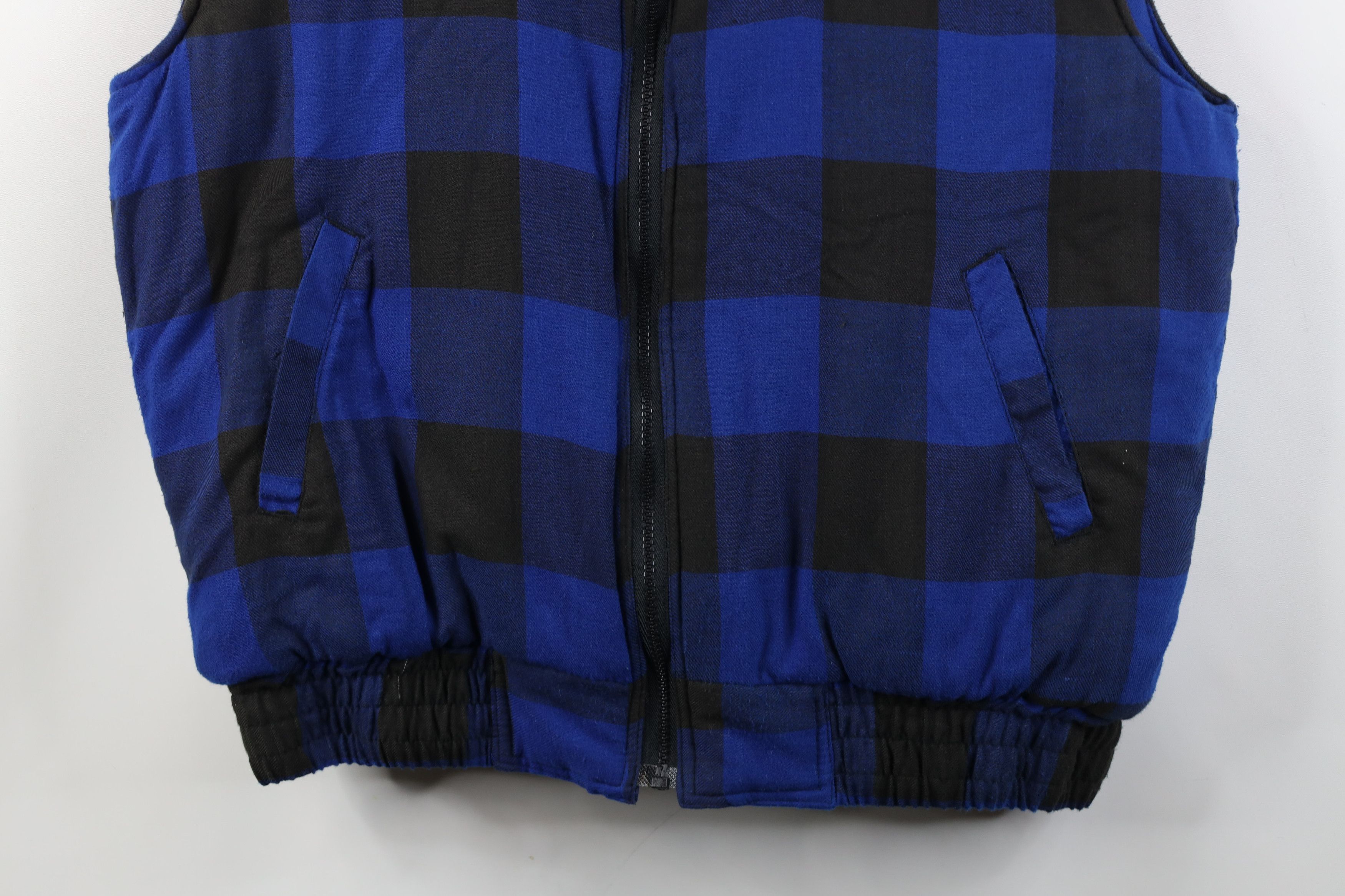Vintage Vintage 90s Streetwear Full Zip Puffer Vest Jacket Plaid Size US L / EU 52-54 / 3 - 3 Thumbnail