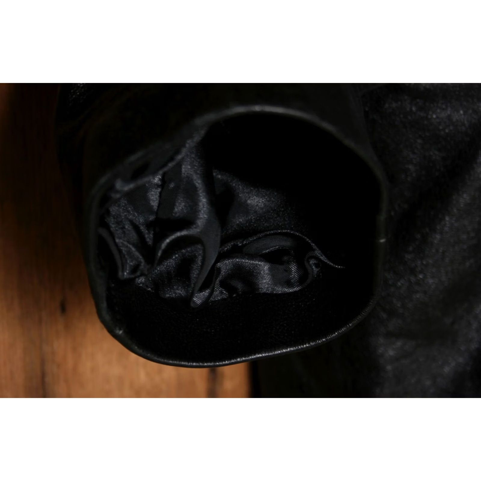 Doublet VINTAGE Cosmo Lombino KOZMO Black Leather Double Breasted Coat Coat Mens S Black 90s Style - Car Coat Size US S / EU 44-46 / 1 - 6 Thumbnail