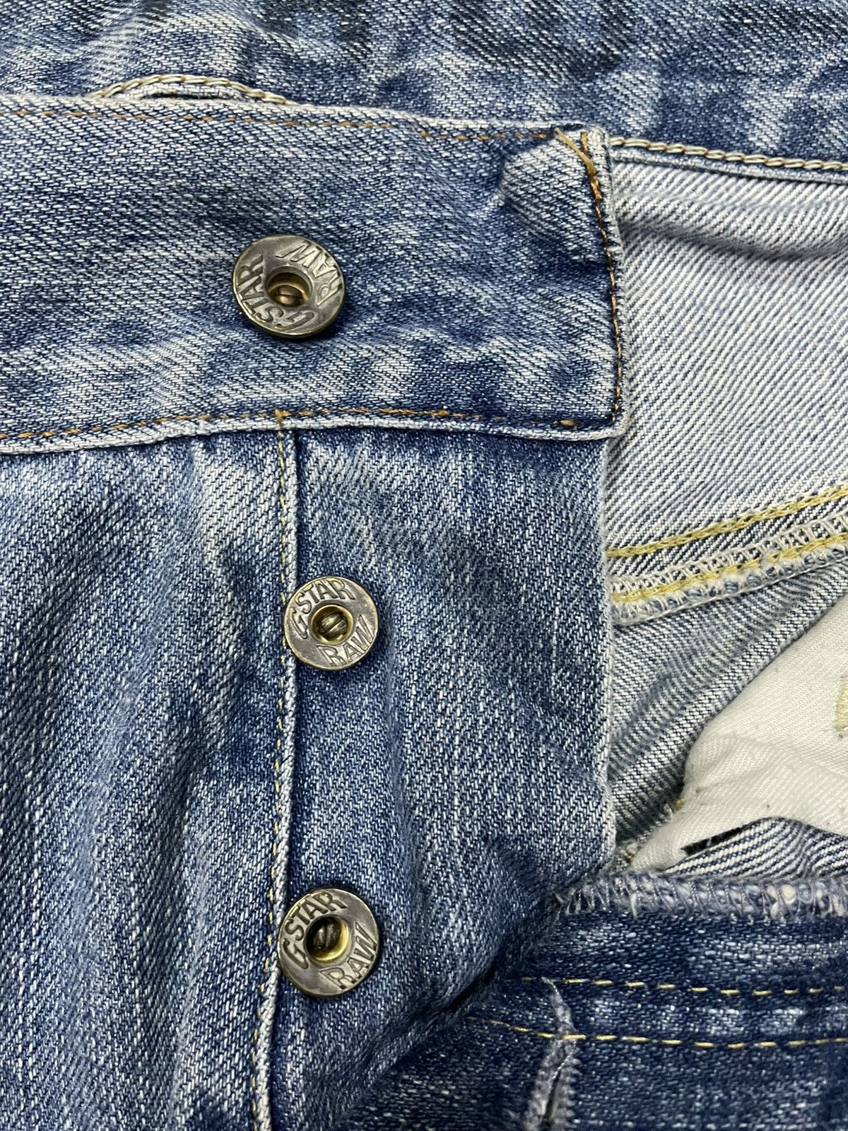G-Star Vintage G-STAR RAW Skinny Mudwash Distress Ripped Denim Jean Size US 35 - 7 Thumbnail