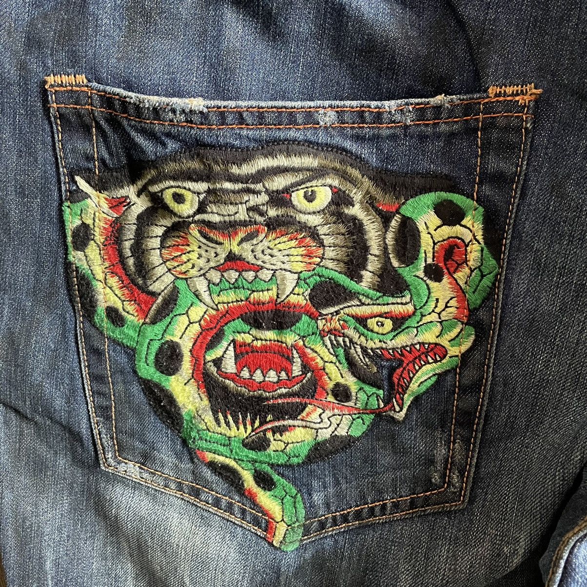 Christian Audigier × Ed Hardy Vintage Ed Hardy Denim Jeans Size US 40 / EU 56 - 10 Thumbnail