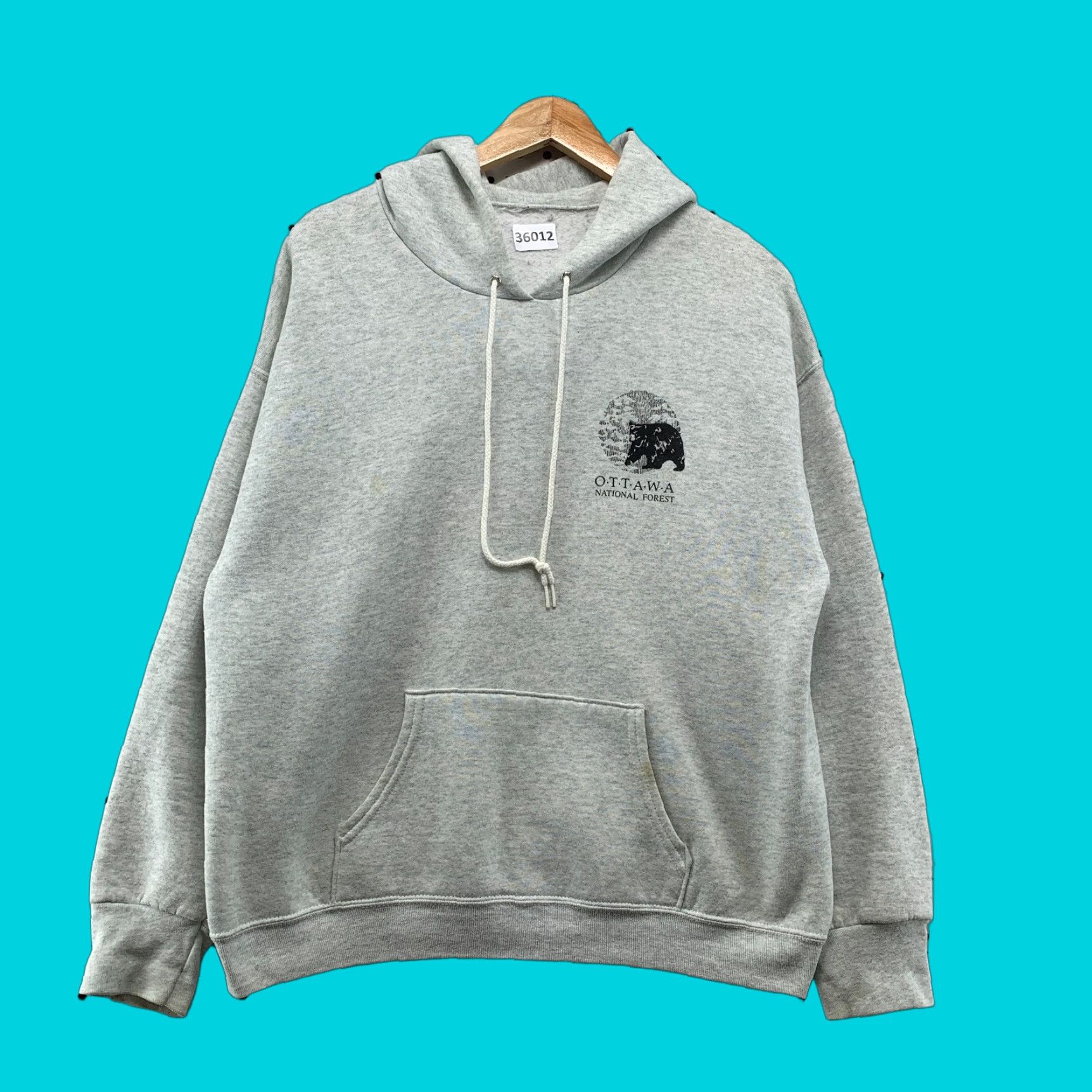 Vintage VINTAGE National Ottawa National Park Hoodie Sweatshirt Men Large Gray Bear Outdoor Size US L / EU 52-54 / 3 - 1 Thumbnail