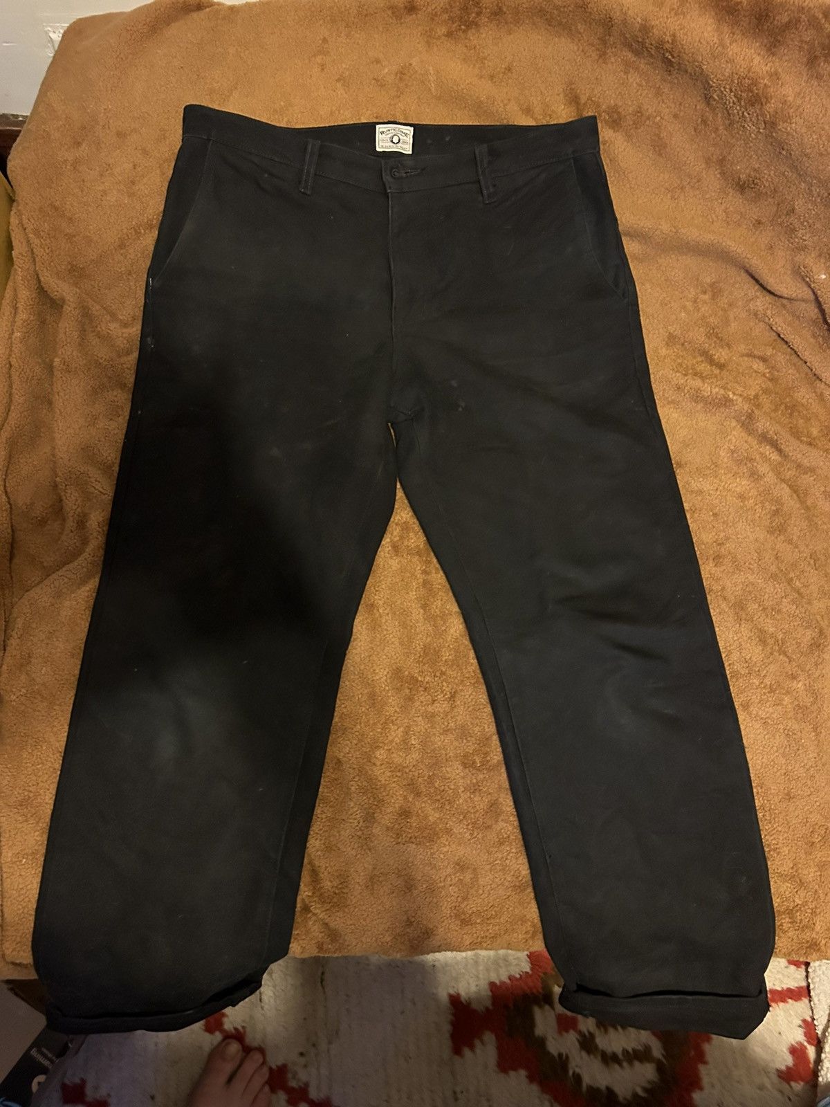 Rustic Dime Black Canvas Work Chino | Grailed