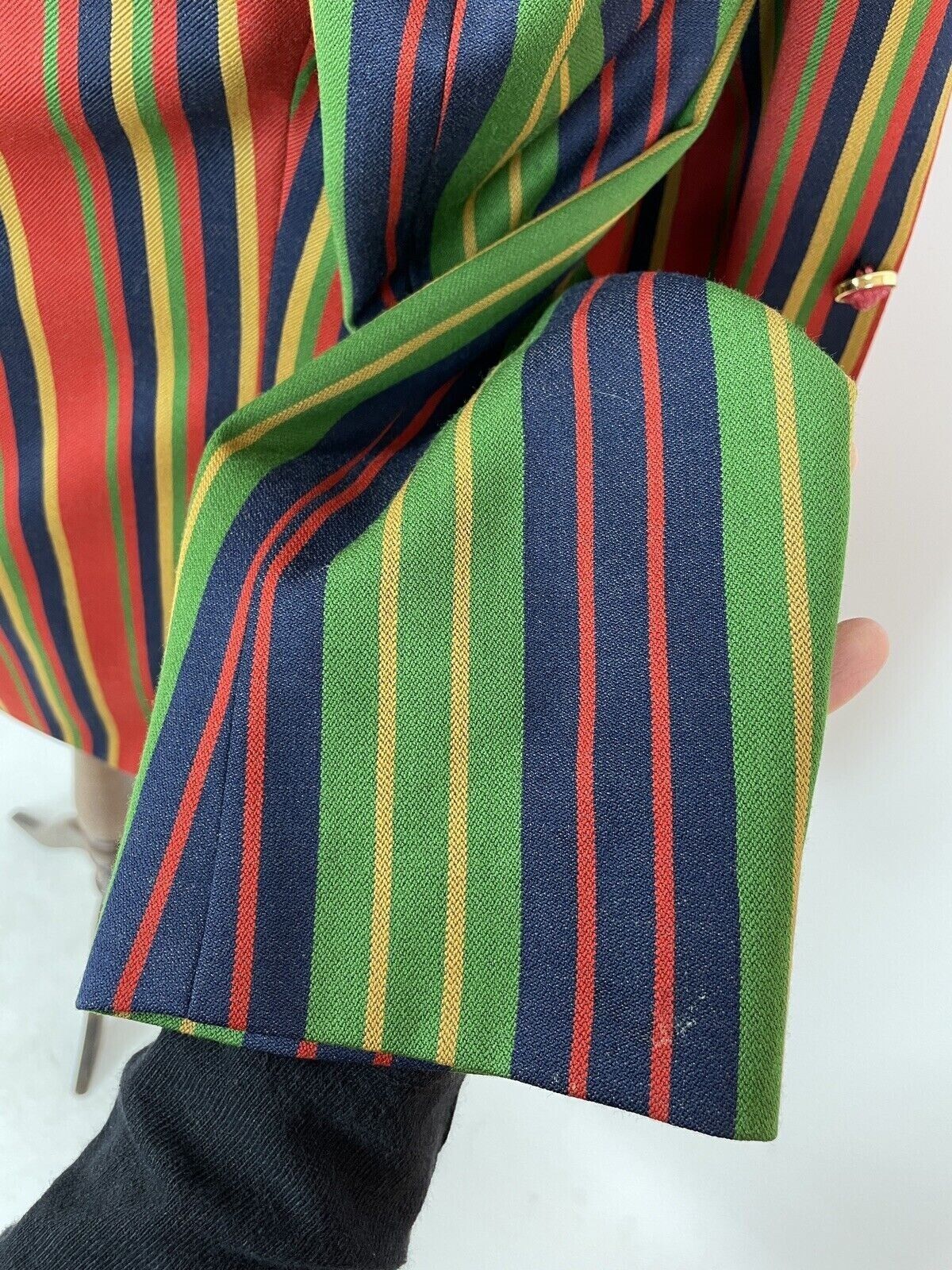 Versus Versace VINTAGE VERSUS GIANNI VERSACE MENS BLAZER STRIPED JACKET Size 44R - 8 Thumbnail