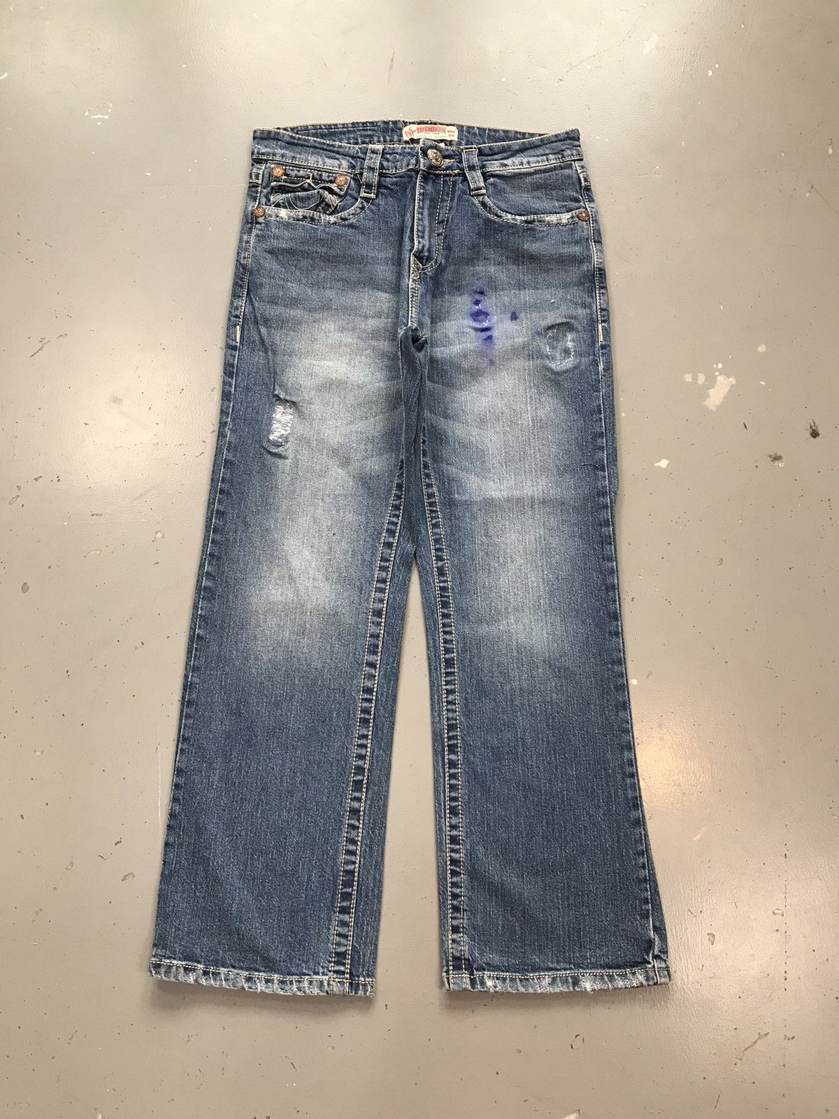 True Religion × Vintage Vintage true religion rainbow Billy samurai embroiderd denim Size US 34 / EU 50 - 2 Thumbnail