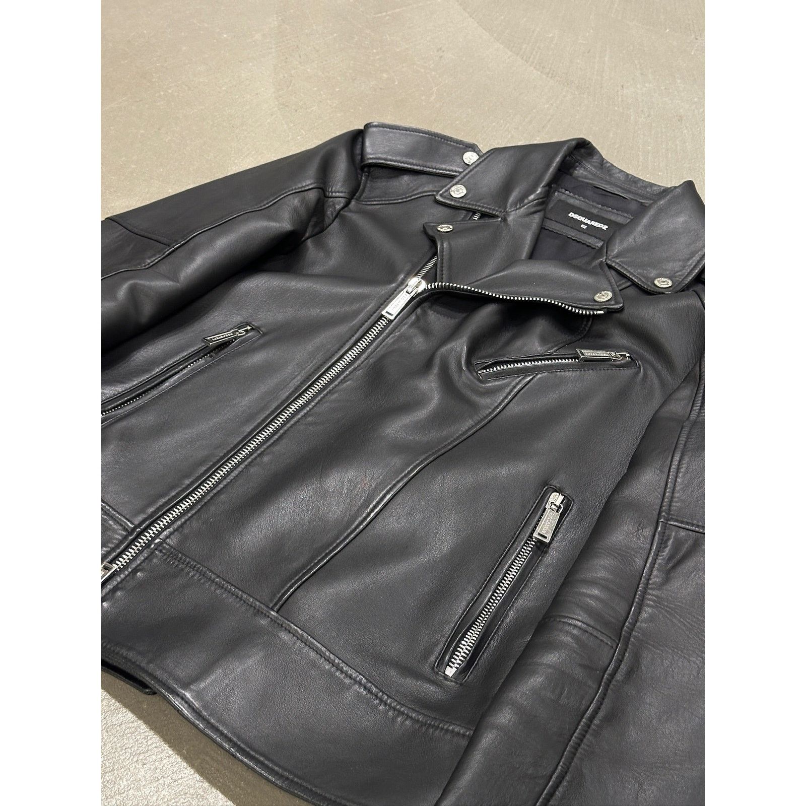 Dsquared2 2020s Dsquared2 biker leather jacket Size US L / EU 52-54 / 3 - 7 Thumbnail