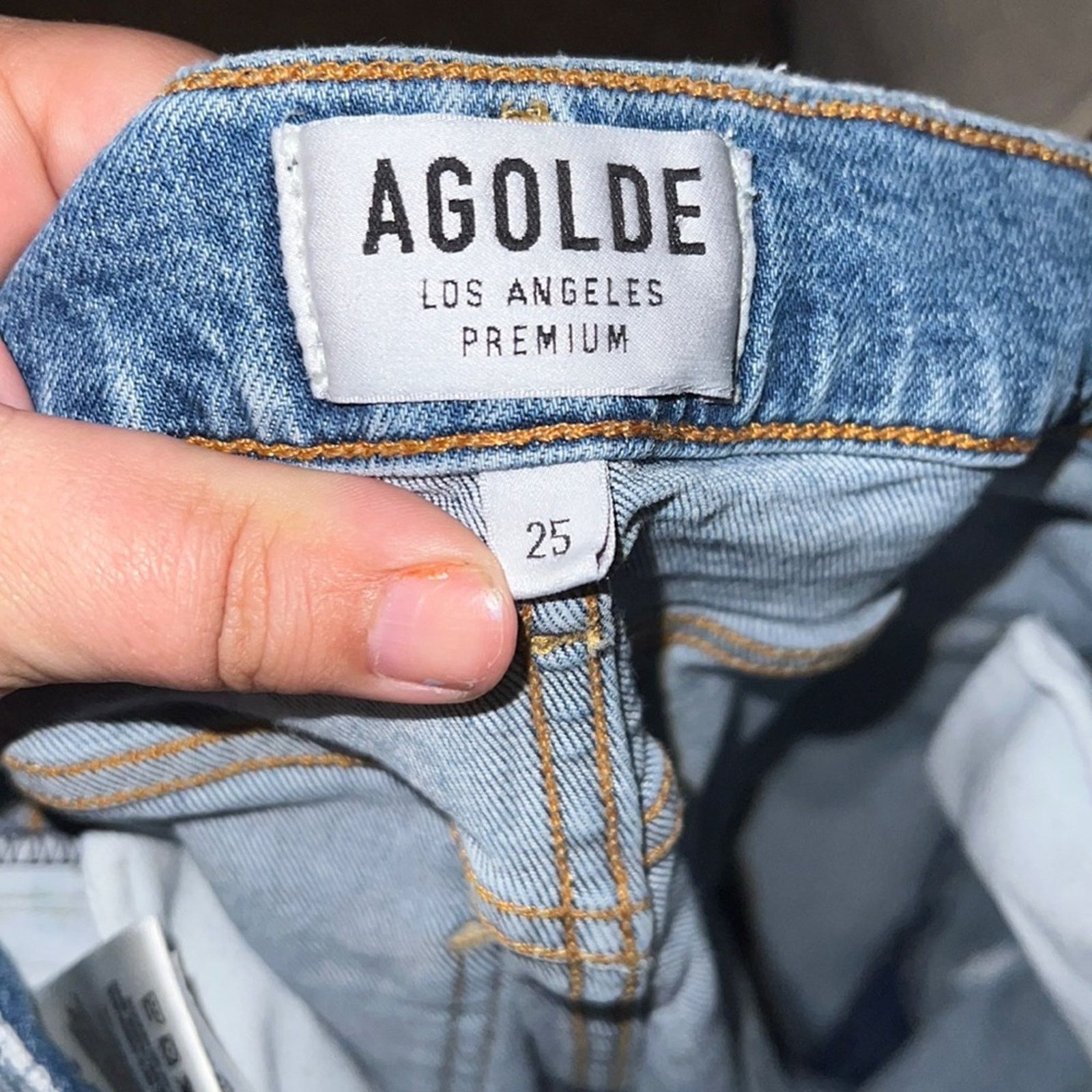 Agolde AGOLDE Sophie distressed light wash skinny jeans 25 Size 27" / US 4 / IT 40 - 2 Thumbnail