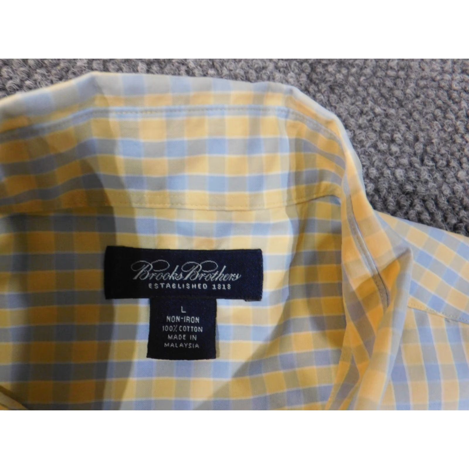 Brooks Brothers Brooks Brothers Shirt L Yellow Plaid Button-Up Long Sleeve Collar-Down Classic Preppy Mens Size US L / EU 52-54 / 3 - 5 Thumbnail